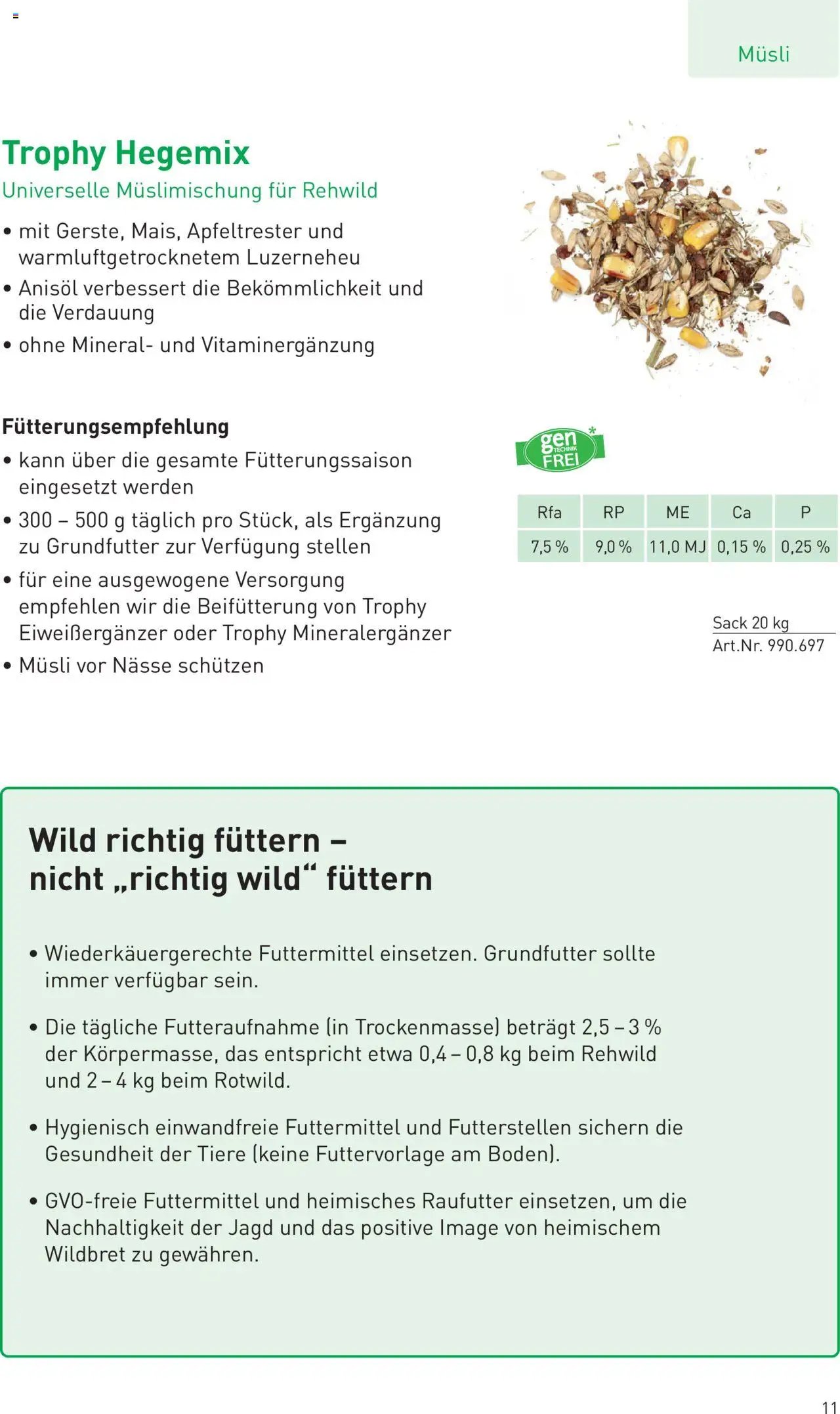 Lagerhaus TROPHY  WILDFUTTER
