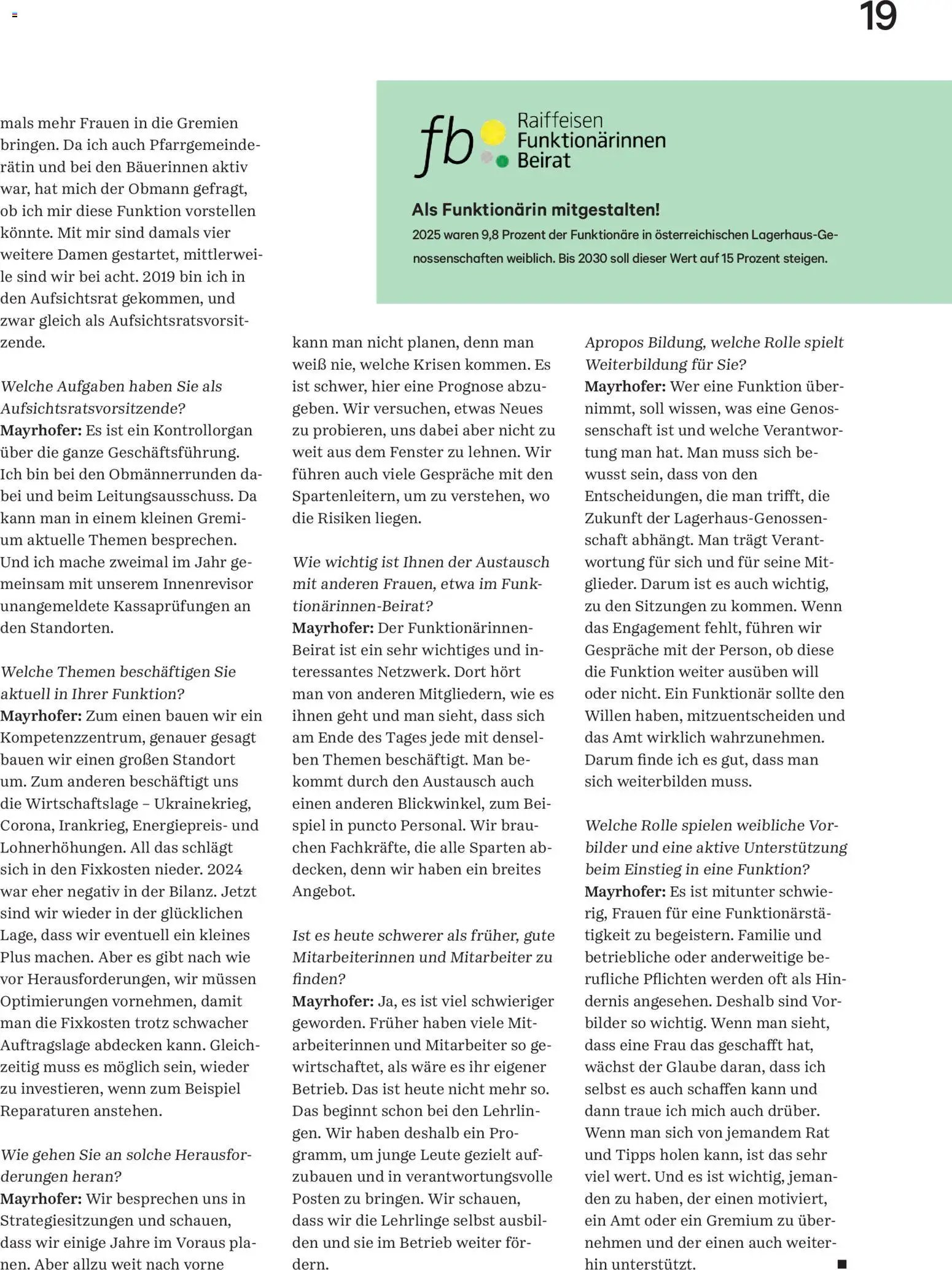 Lagerhaus Unser Land Mai 2025