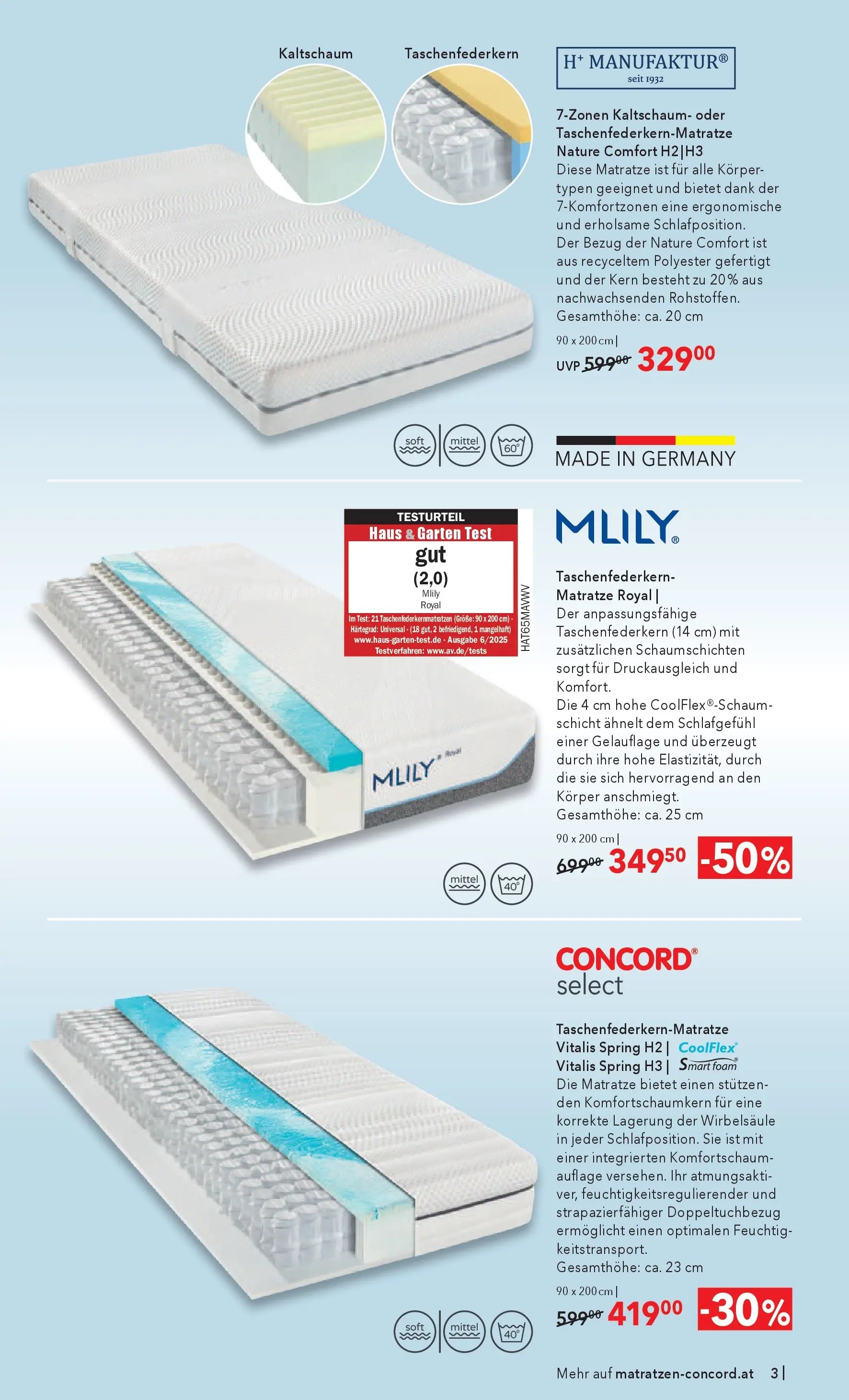 Matratzen Concord Aus Liebe zu gutem Schlaf - Neulengbach