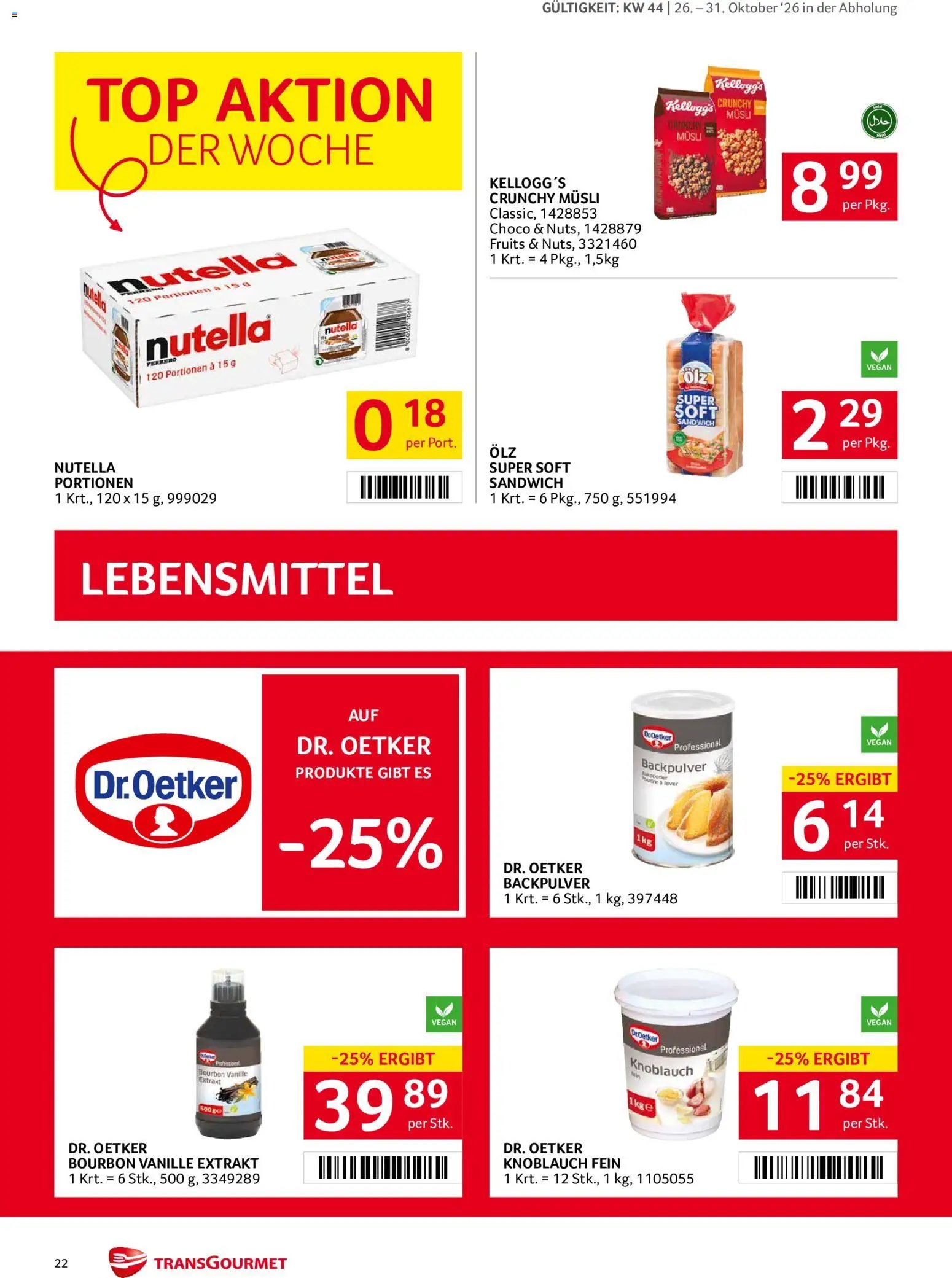 Transgourmet Abhol Aktion