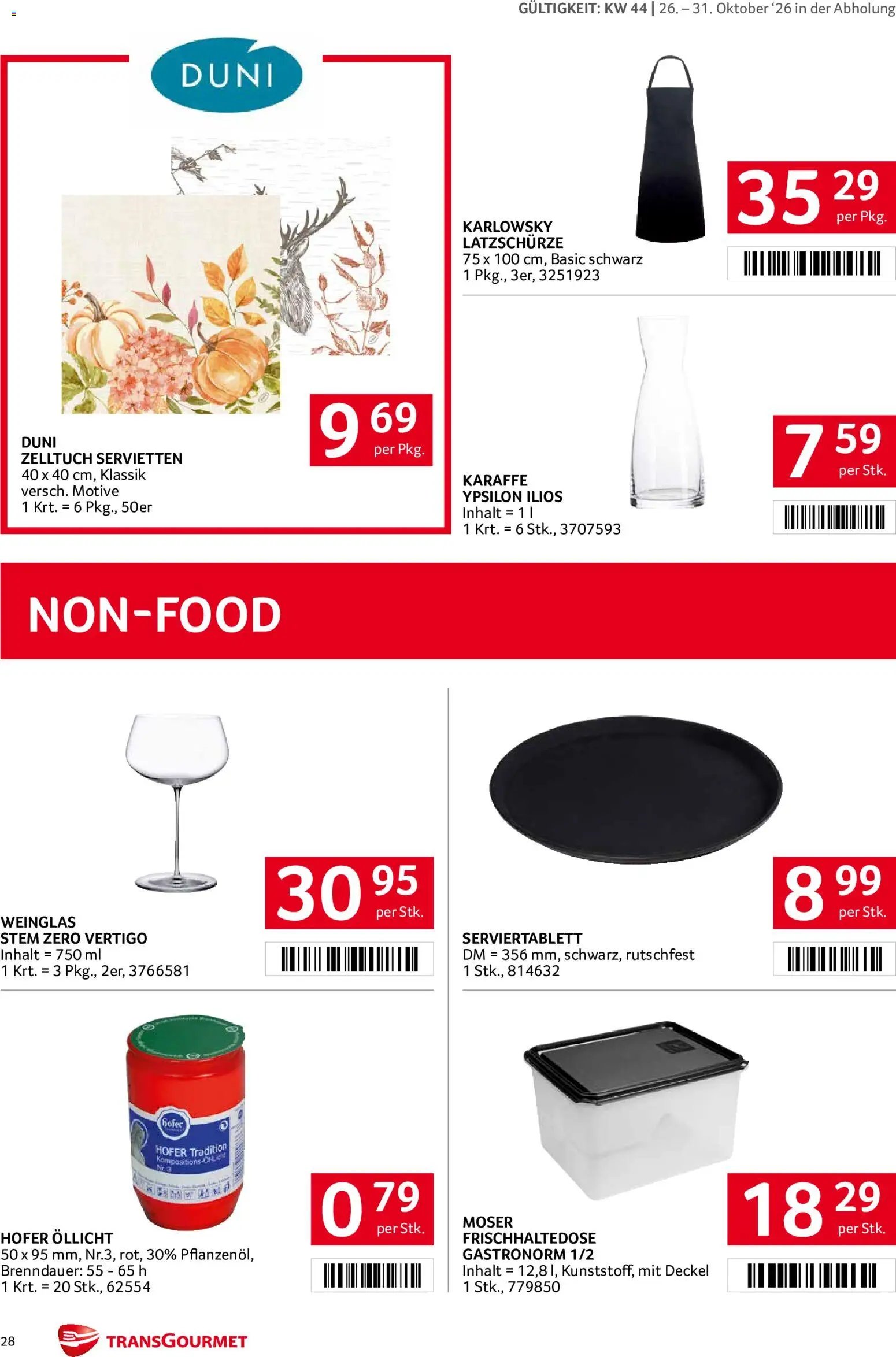 Transgourmet Abhol Aktion