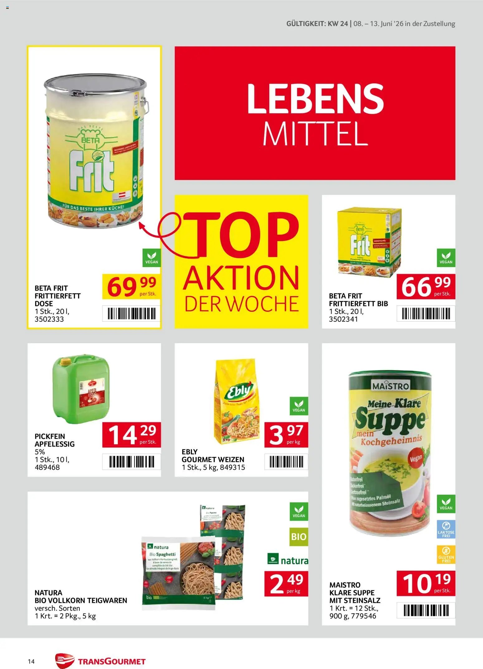 Transgourmet Zustellaktion