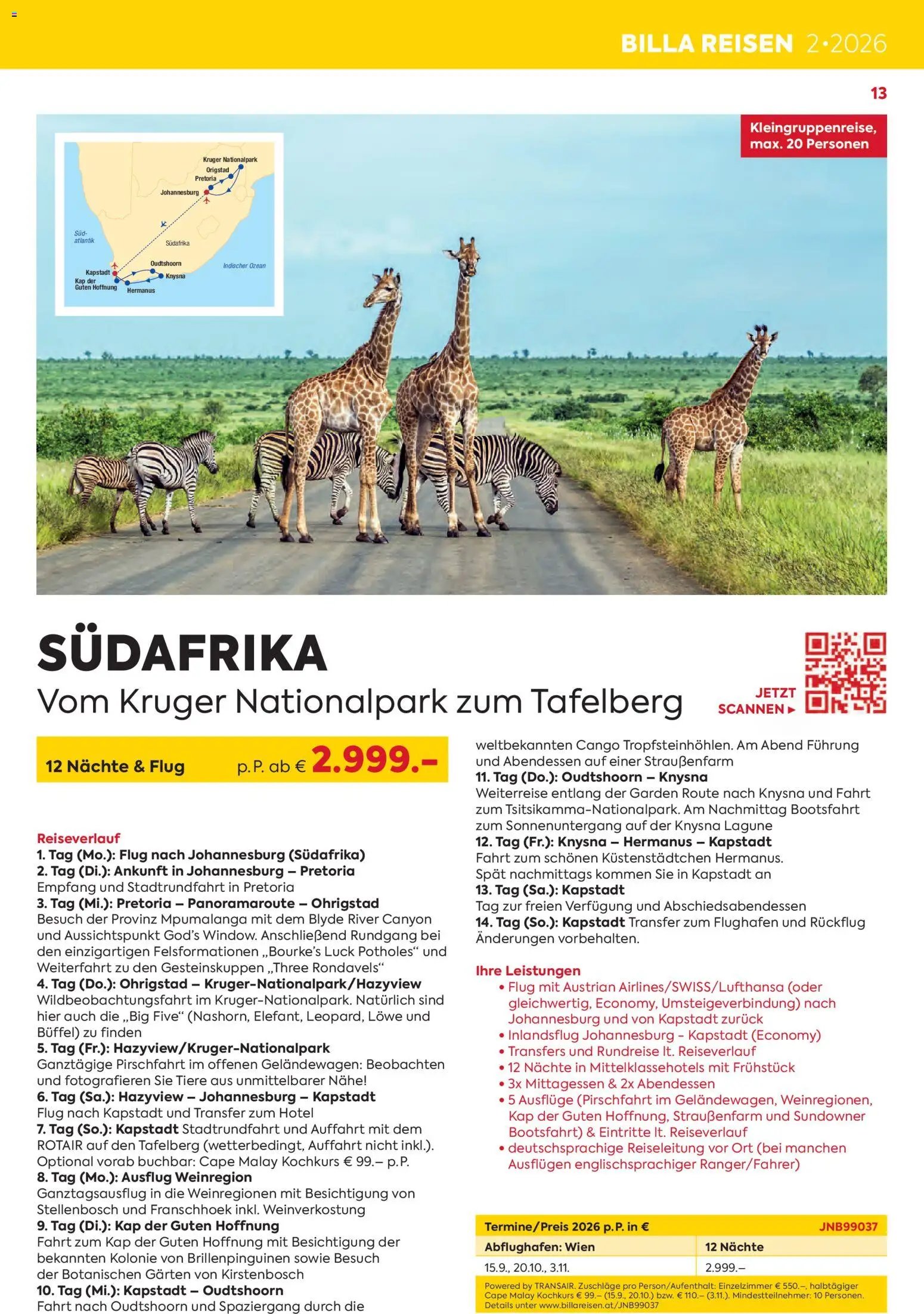 Billa- Billa Reisen Rundreise Highlights