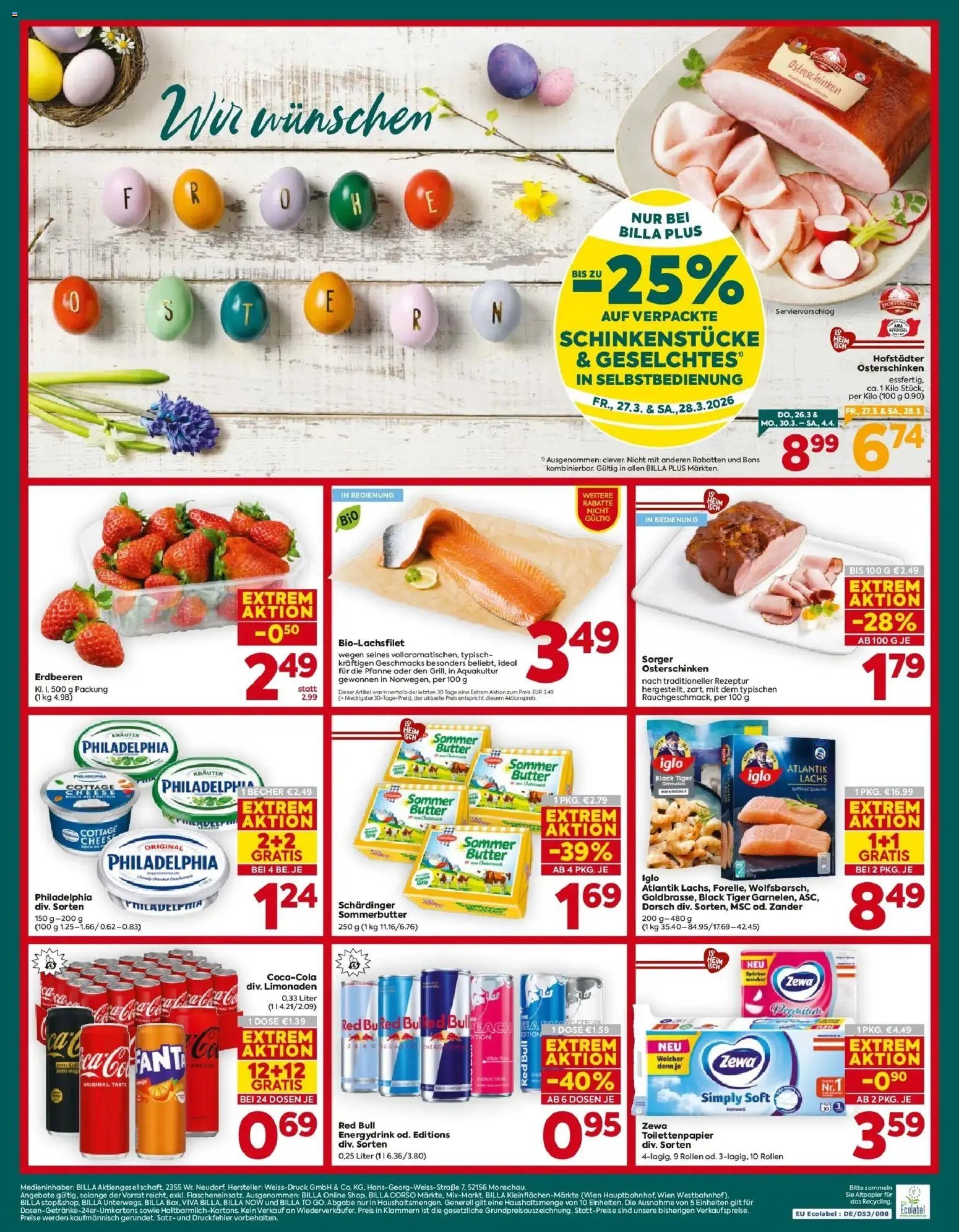 Billa Plus Flugblatt -Tirol