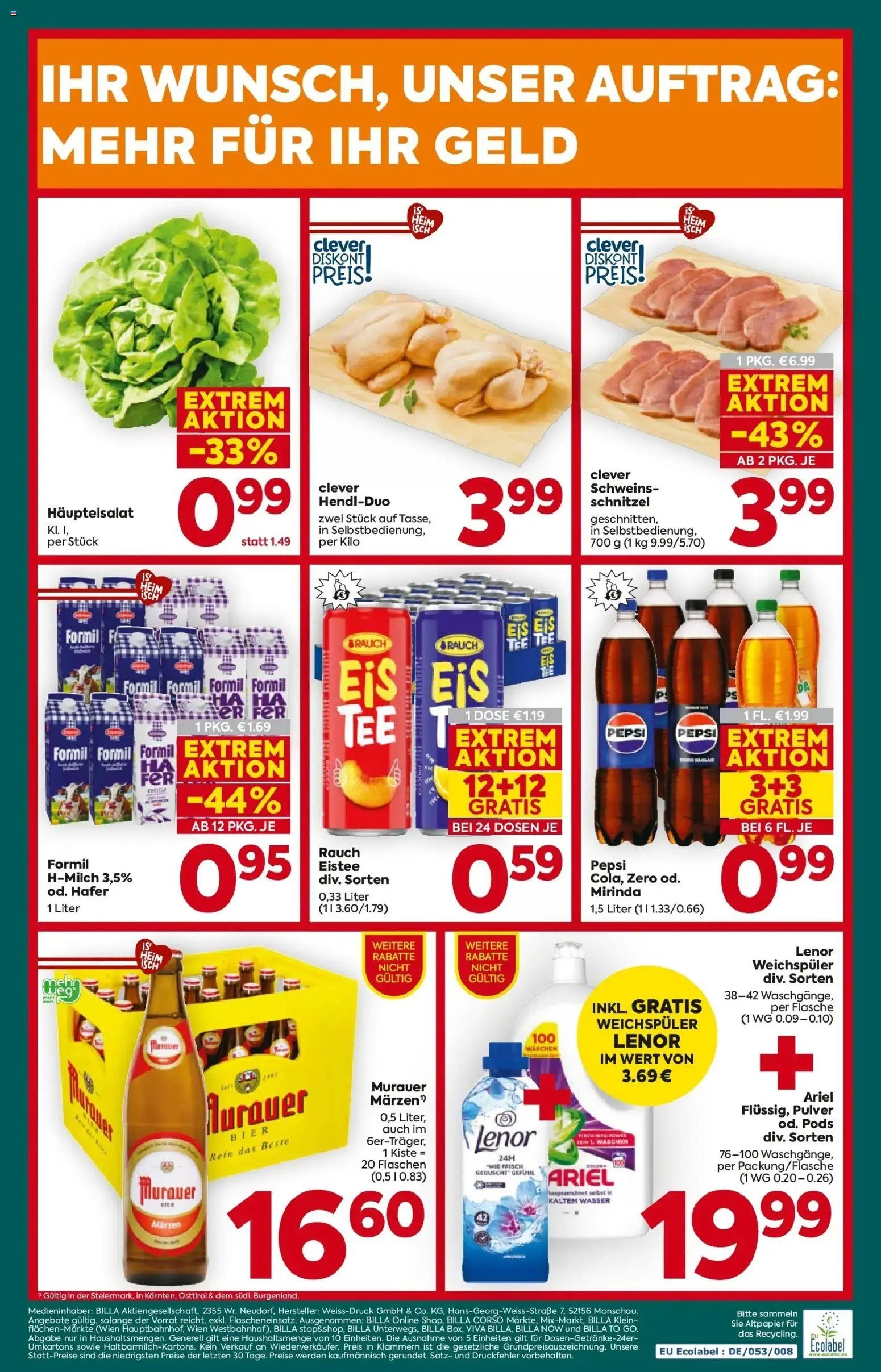 Billa Plus Flugblatt - Steiermark