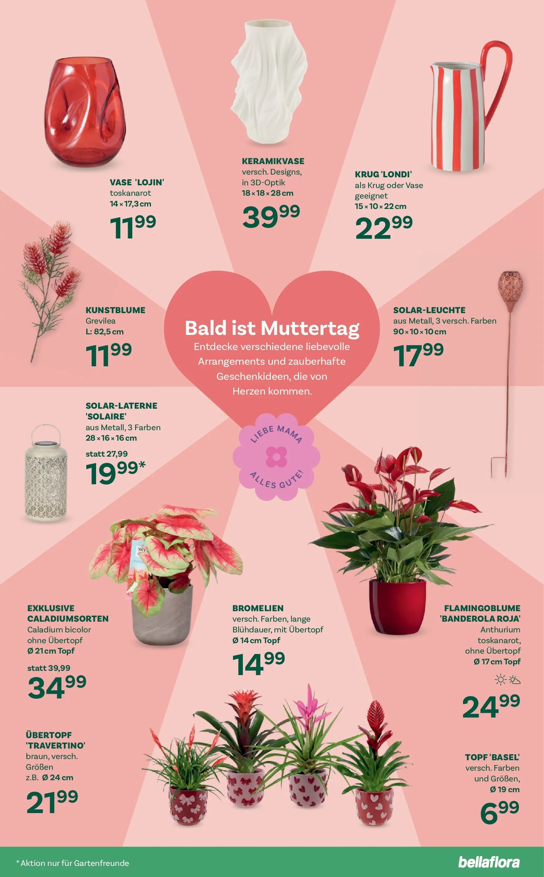 bellaflora Flugblatt - Villach, Wien, Vösendorf