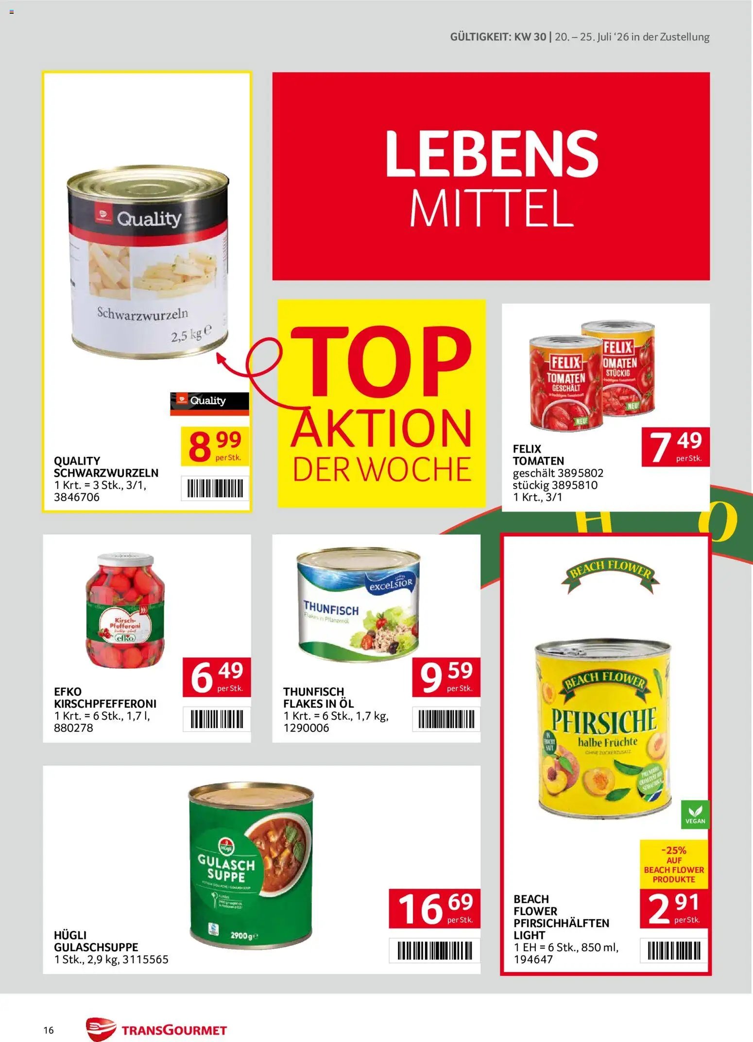 Transgourmet Zustellaktion