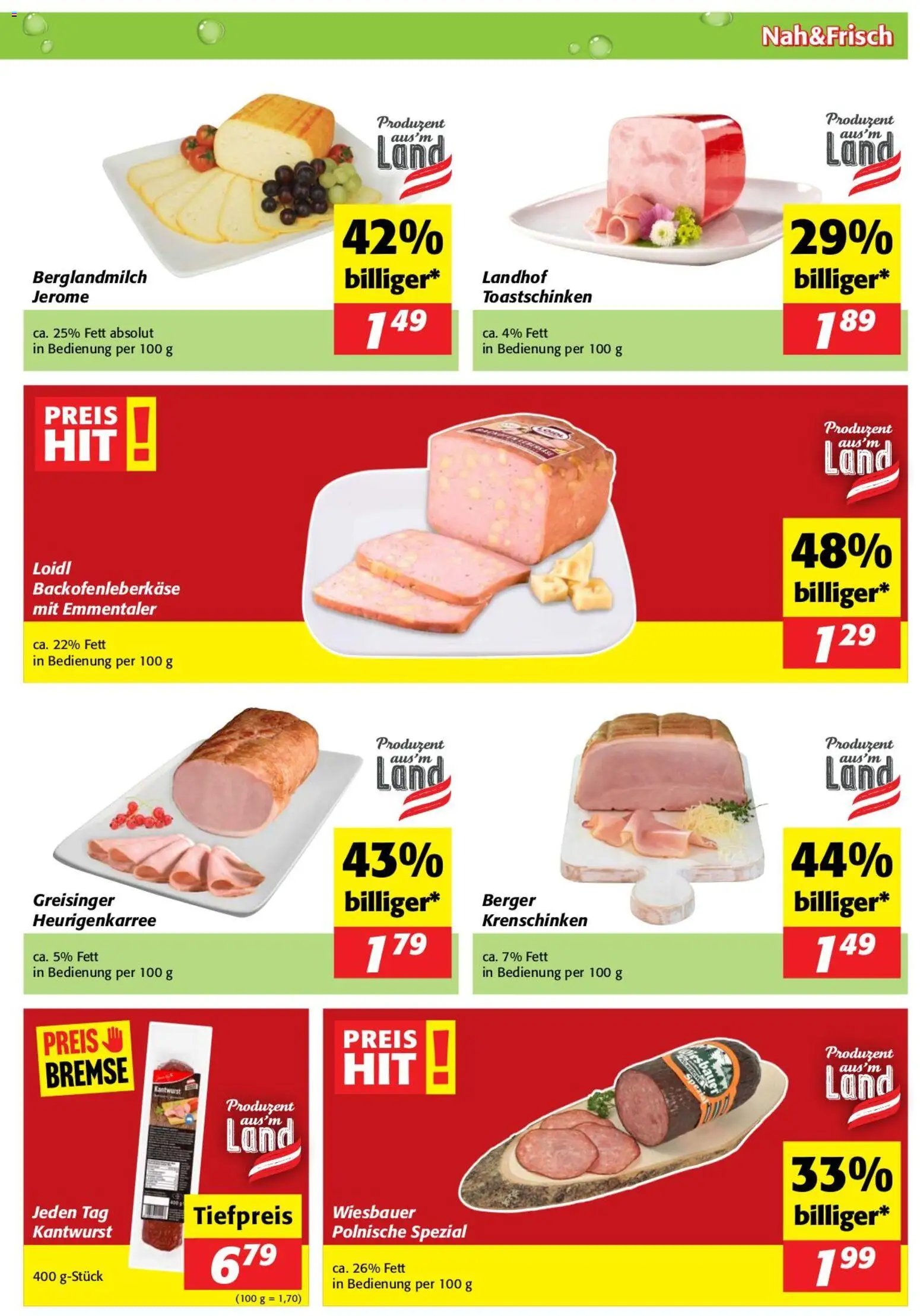 Nah und Frisch Flugblatt