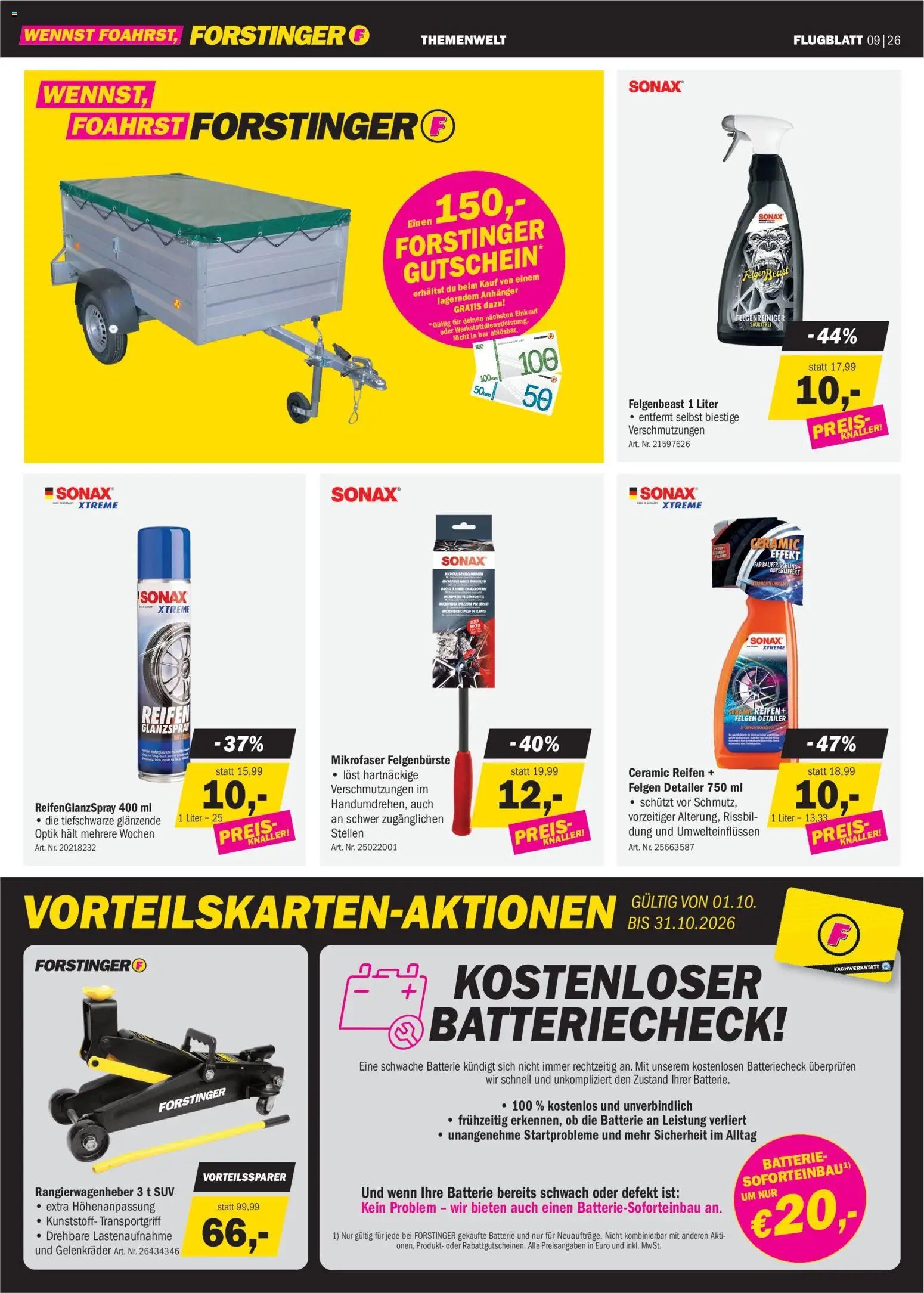 Forstinger Flugblatt