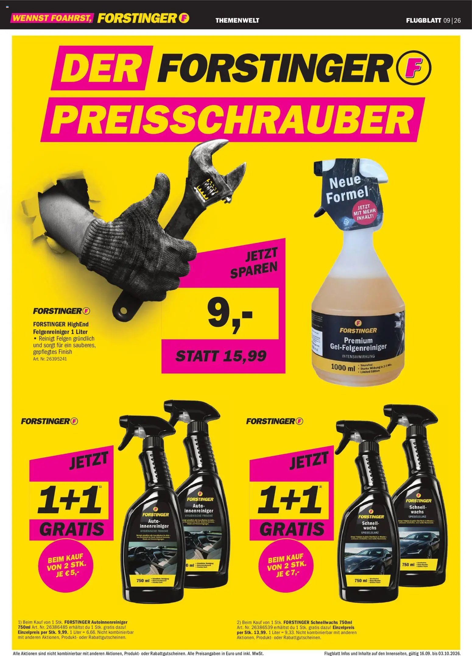 Forstinger Flugblatt