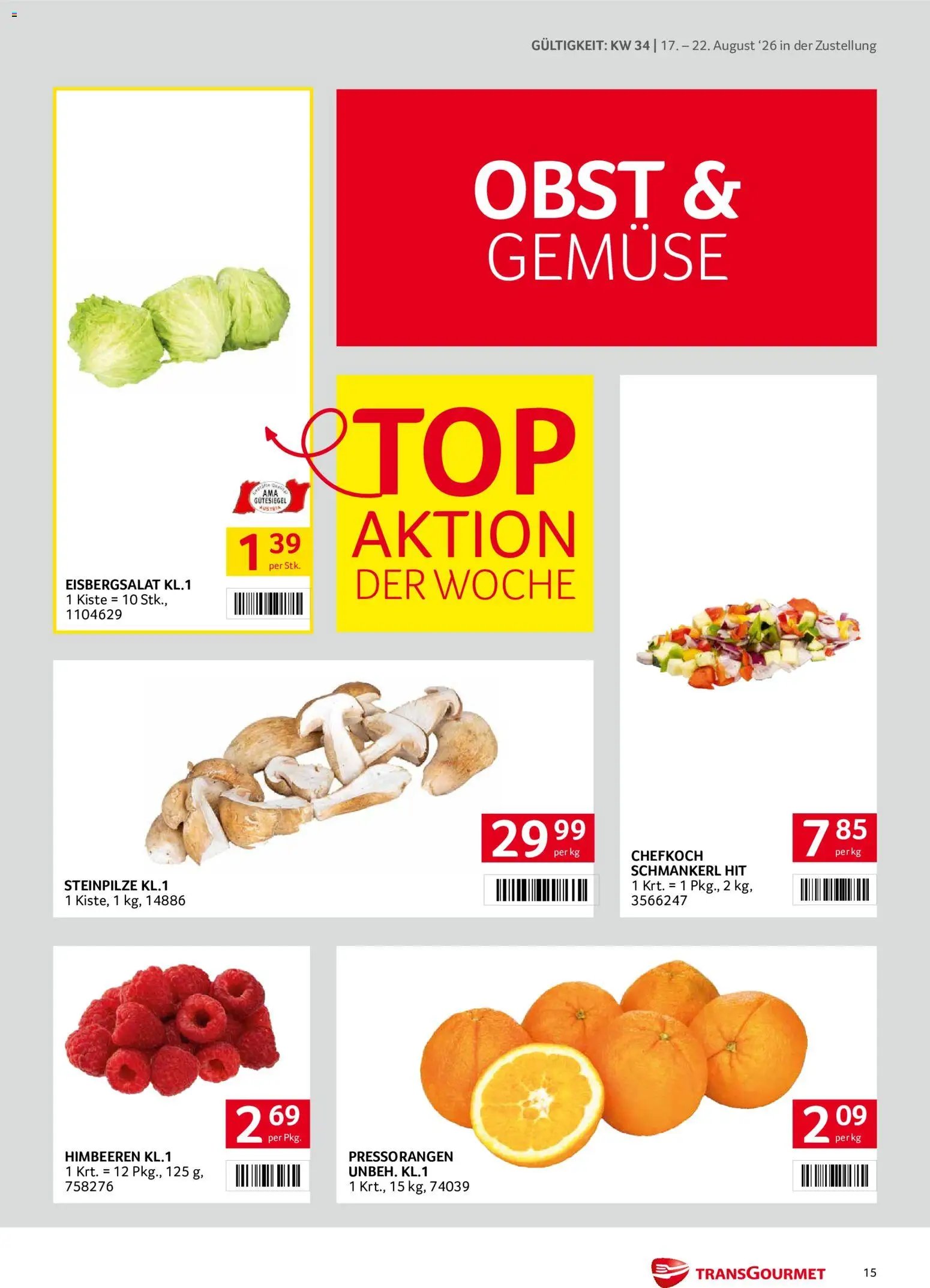Transgourmet Zustellaktion