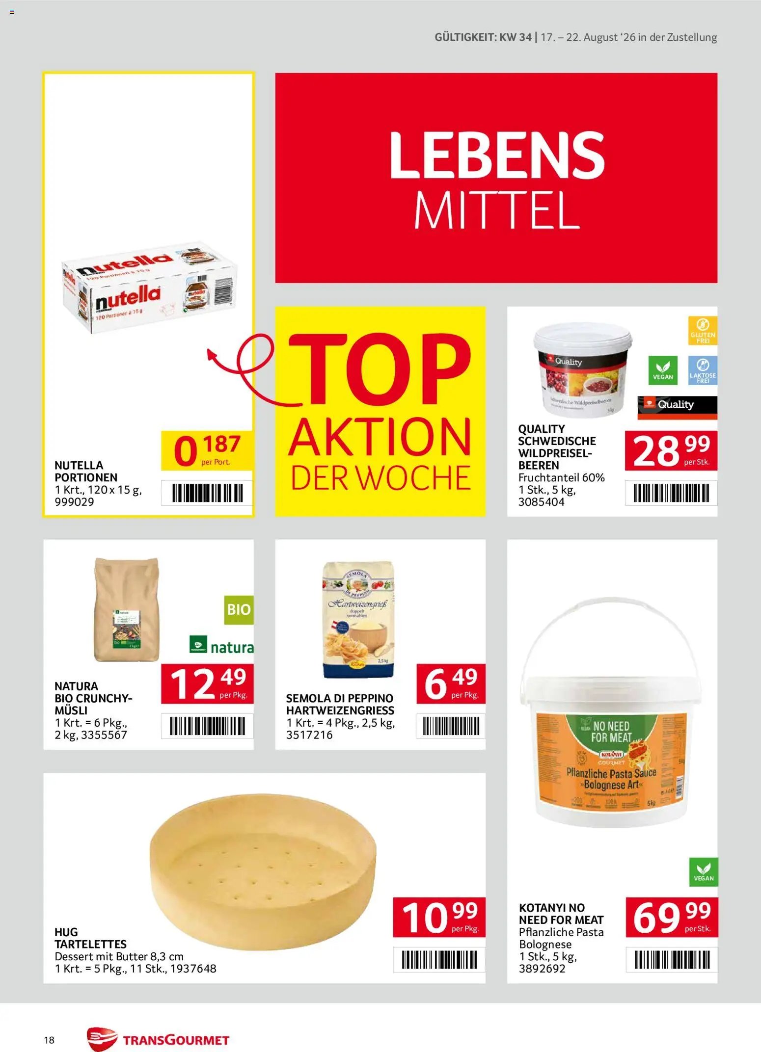 Transgourmet Zustellaktion
