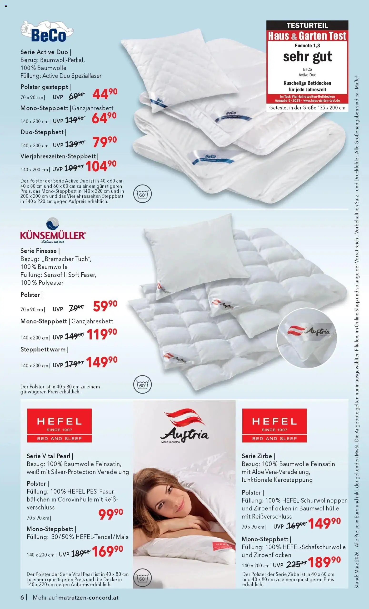 Matratzen Concord Aus Liebe zu gutem Schlaf - Fohnsdorf