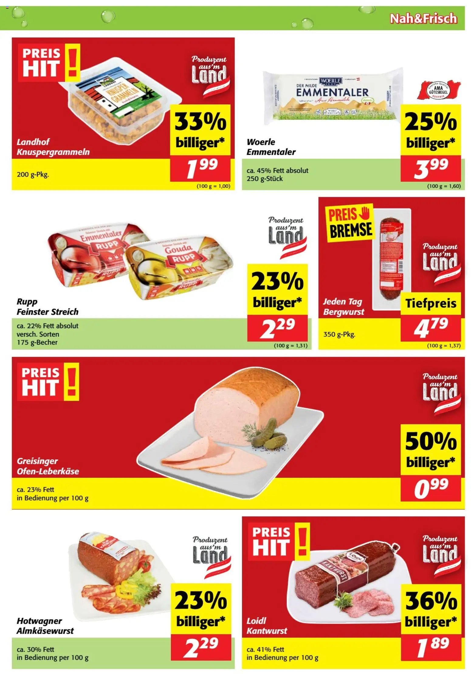 Nah und Frisch Flugblatt