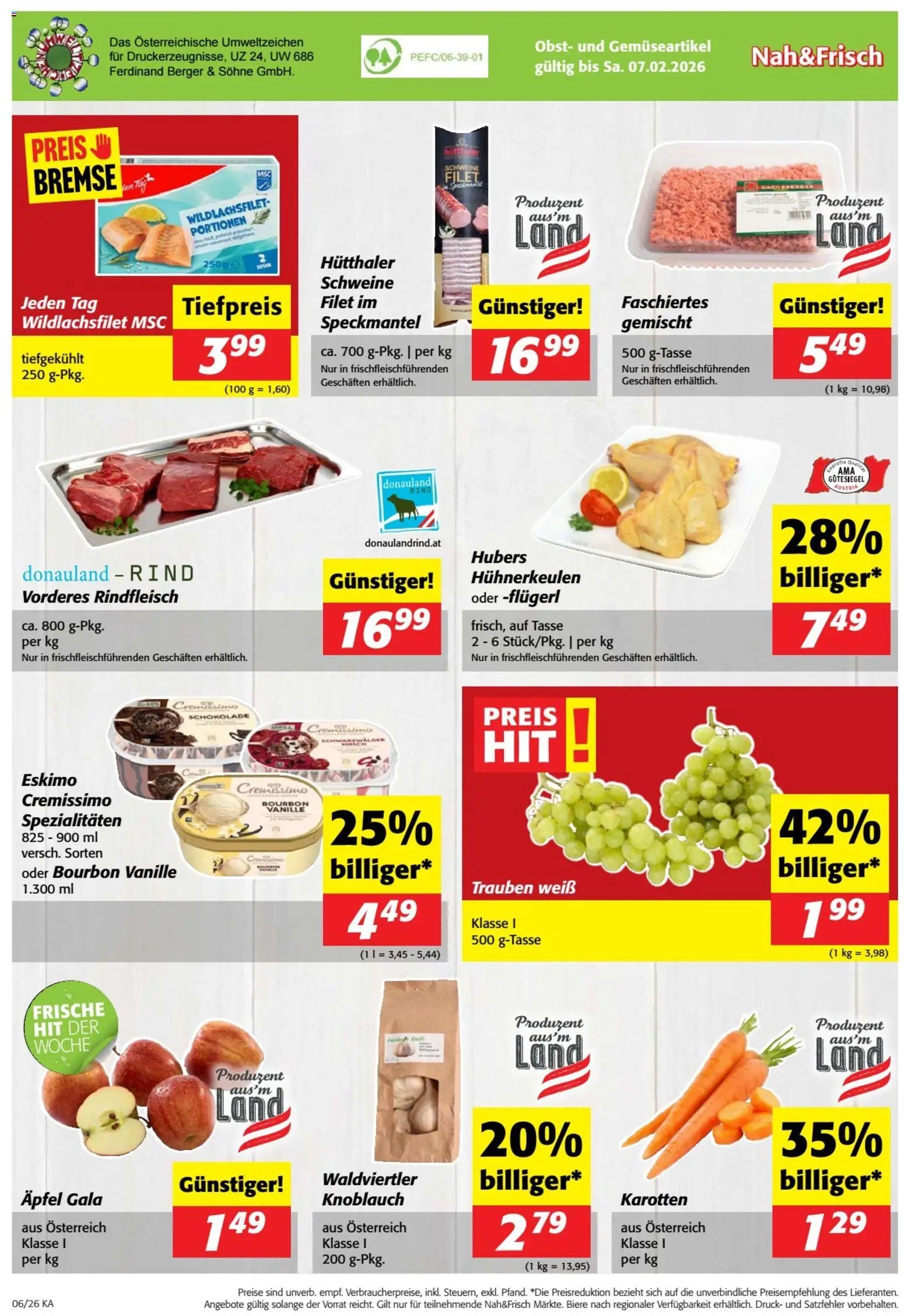 Nah und Frisch Flugblatt