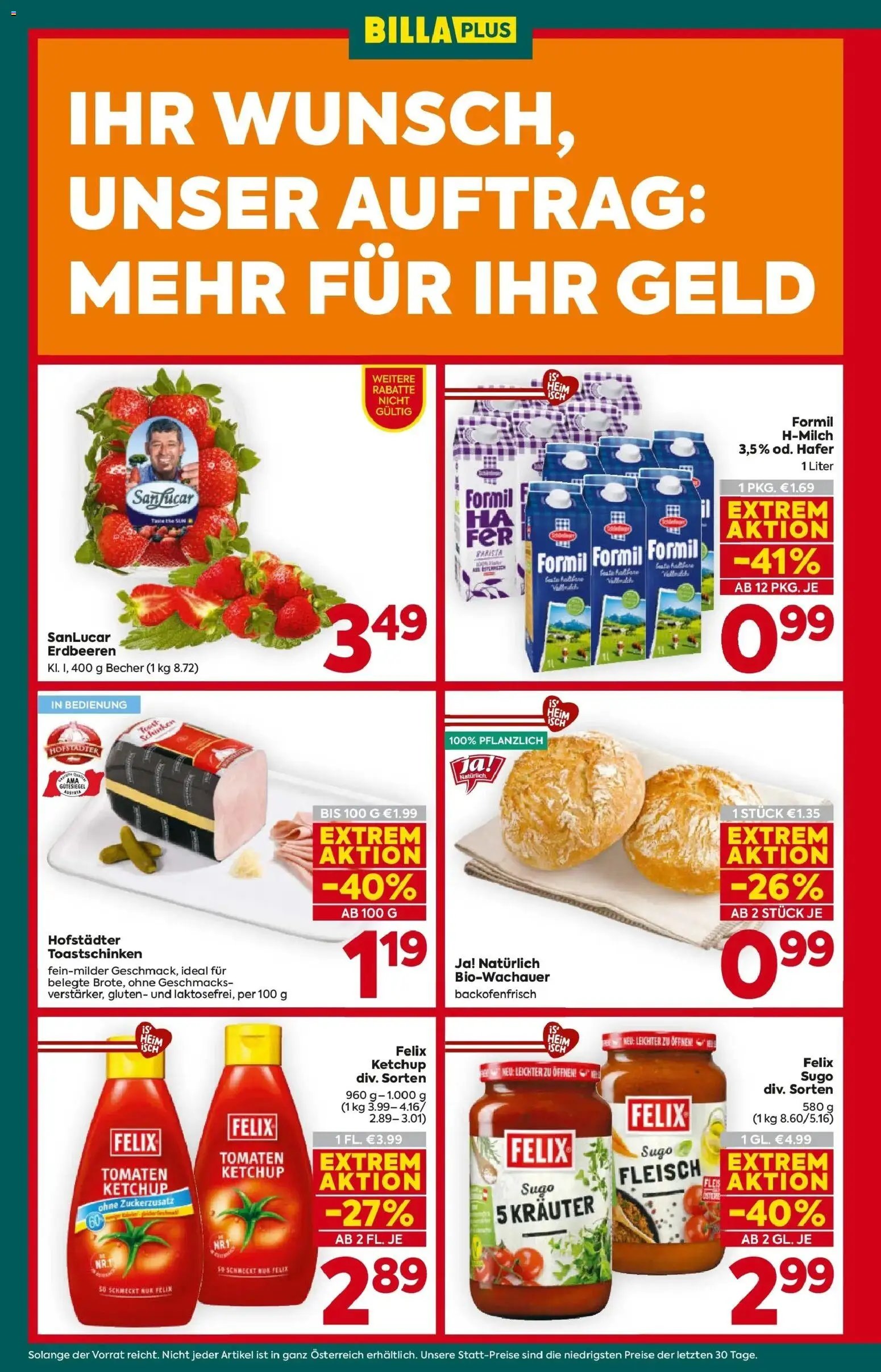 Billa Plus Flugblatt - Oberösterreich