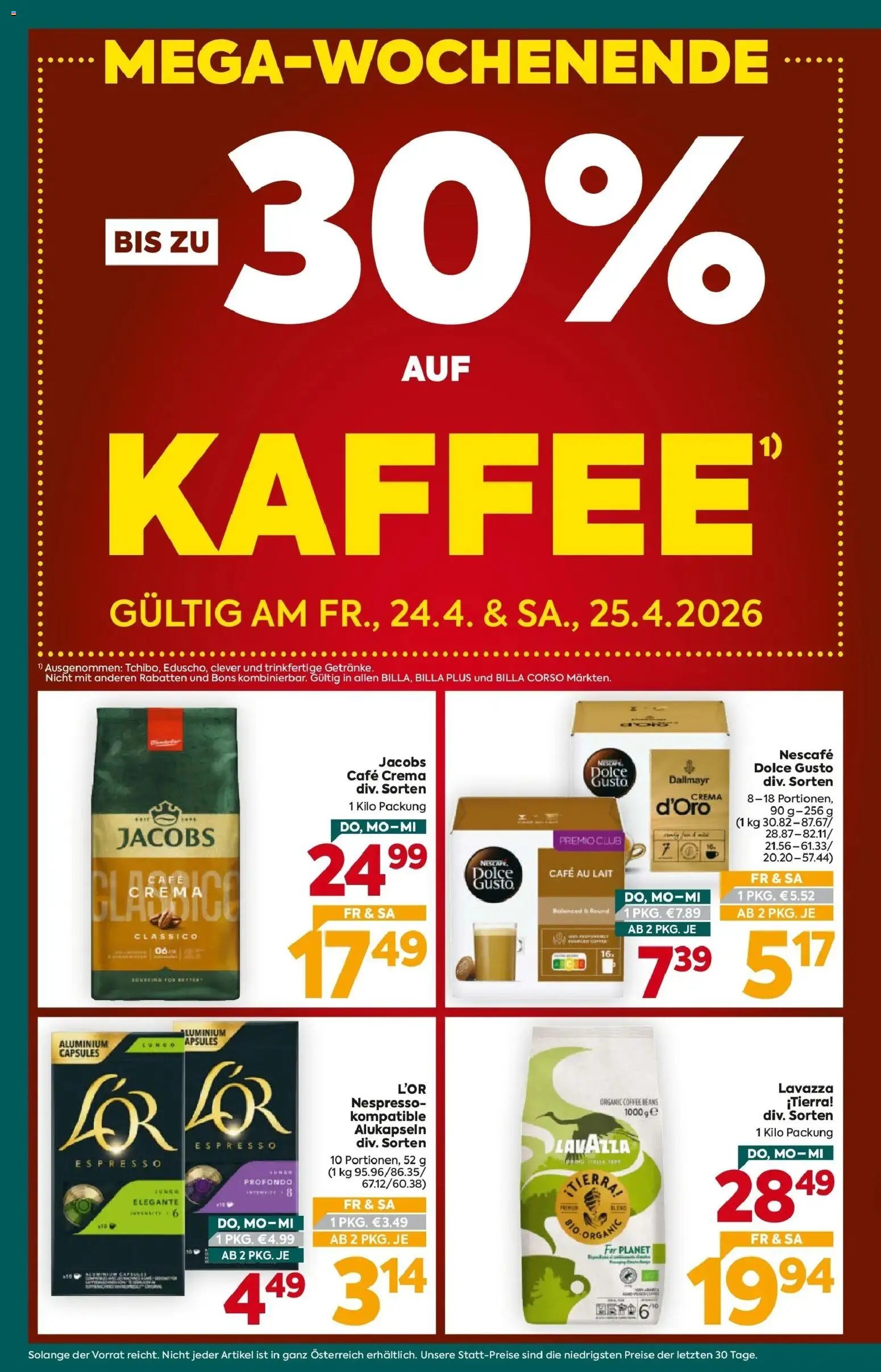 Billa Plus Flugblatt - Wien