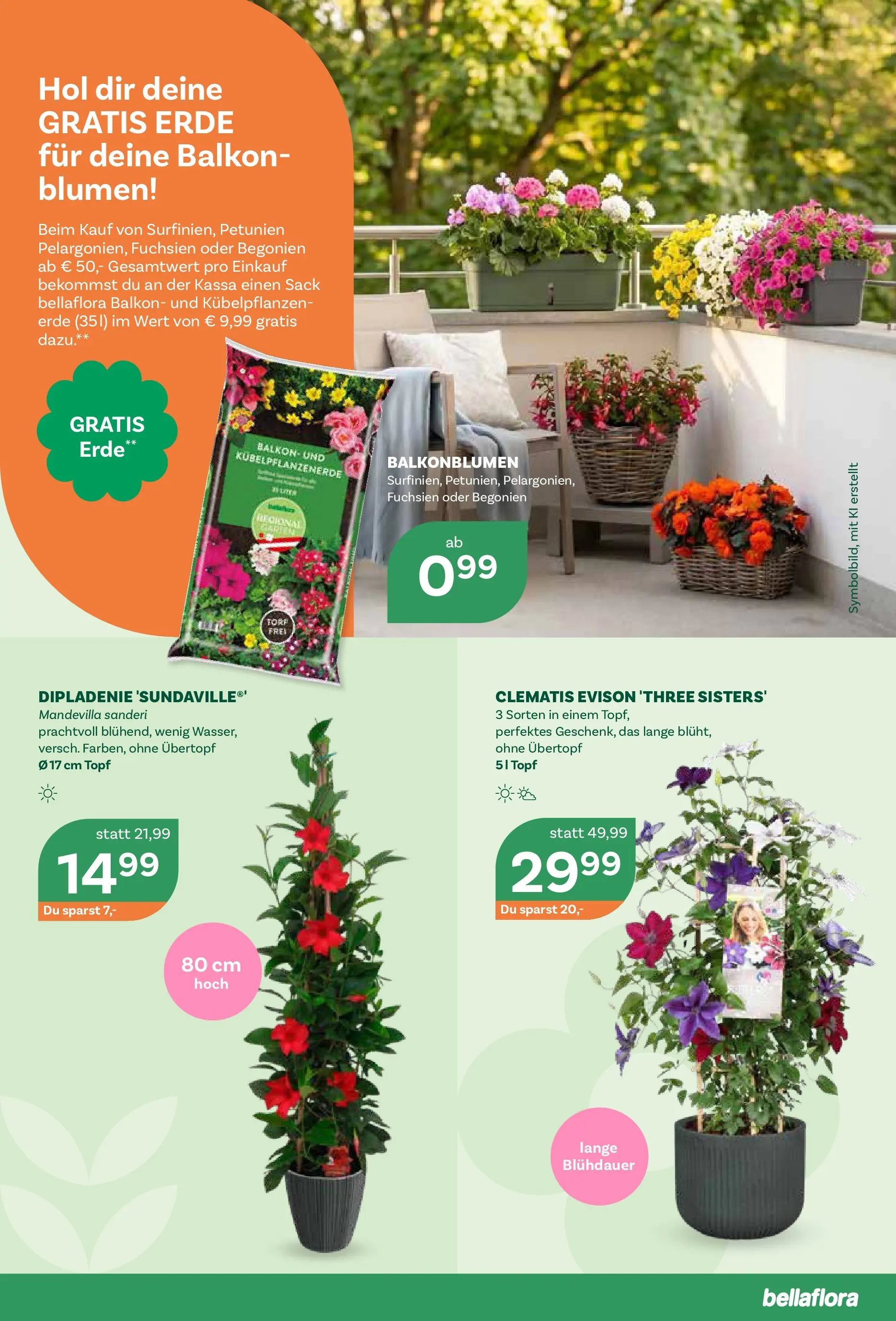 bellaflora Flugblatt - Villach, Wien, Vösendorf