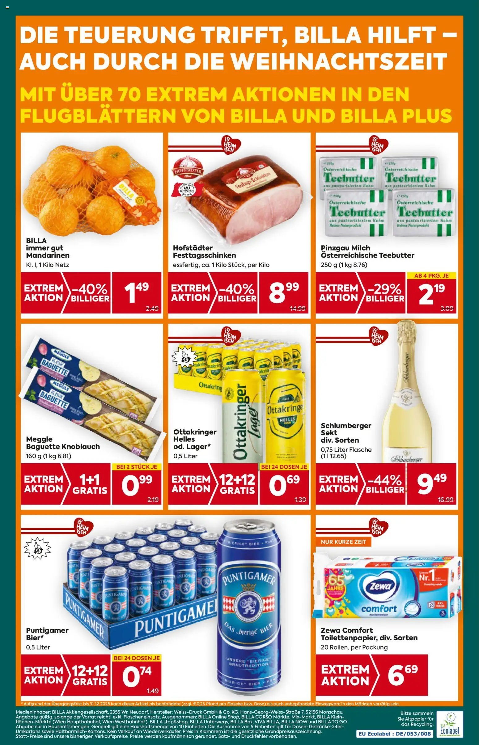 Billa Plus Flugblatt - Tirol