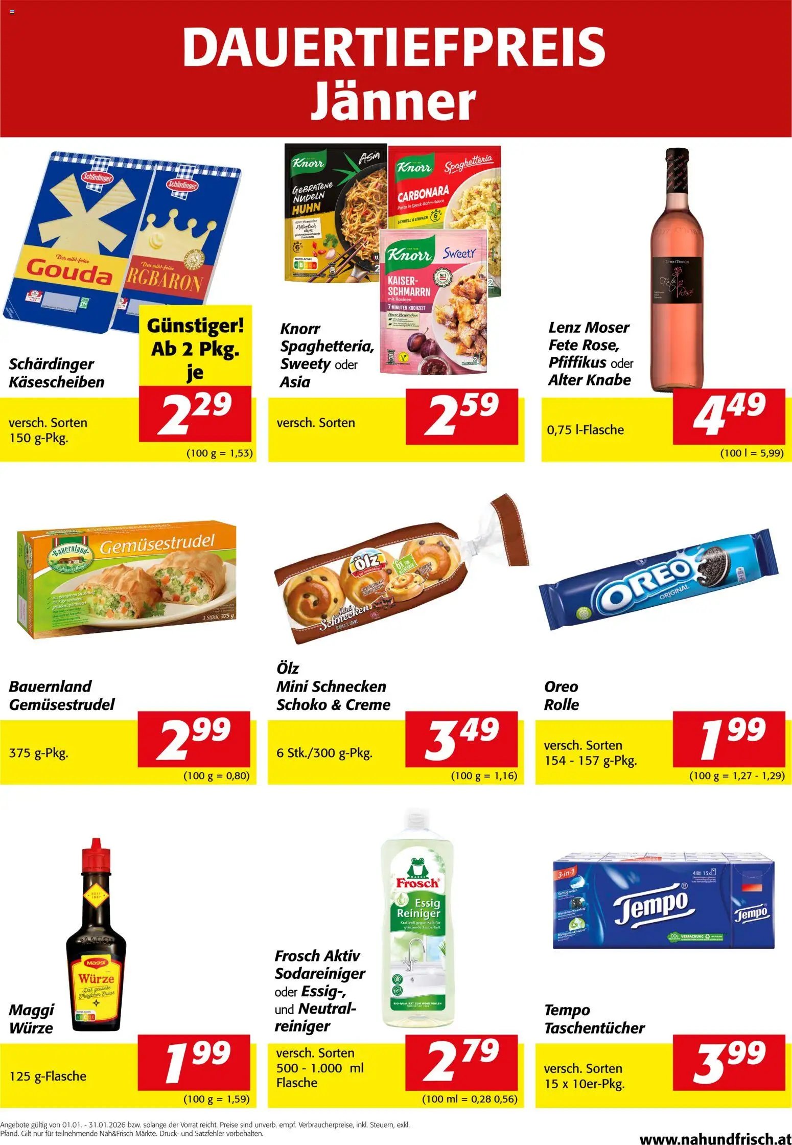 Nah und Frisch Dauertiefpreis Jänner