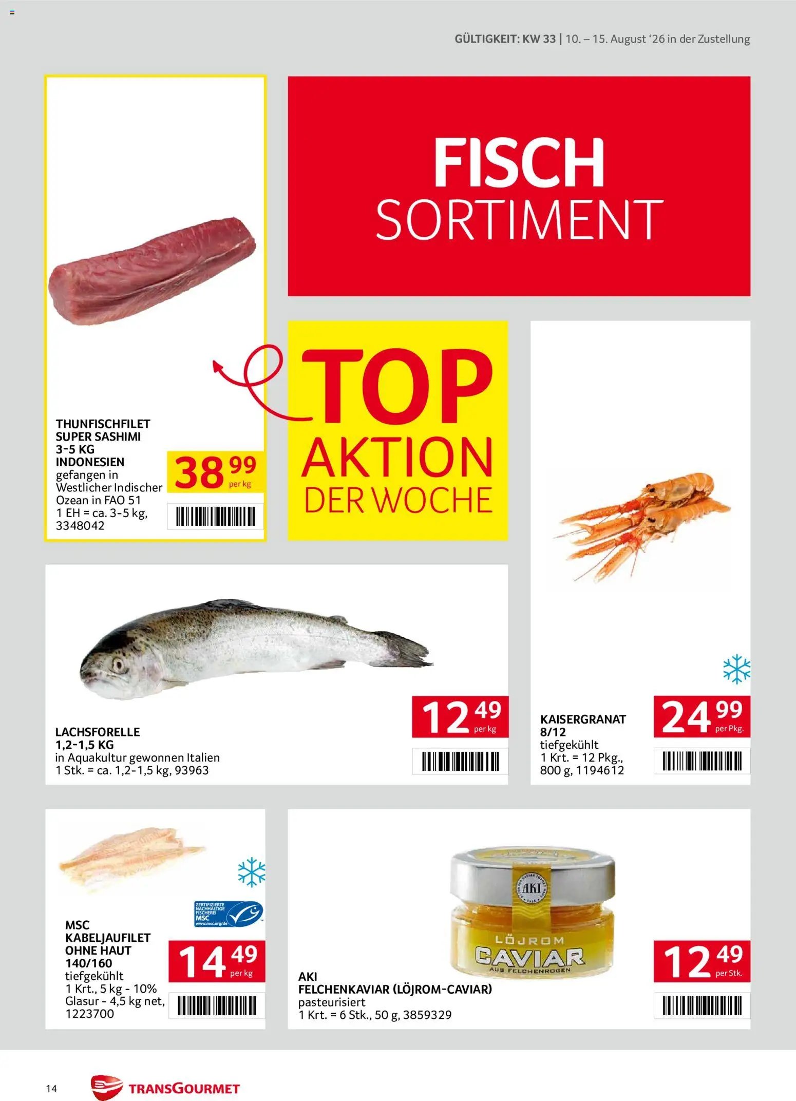 Transgourmet Zustellaktion