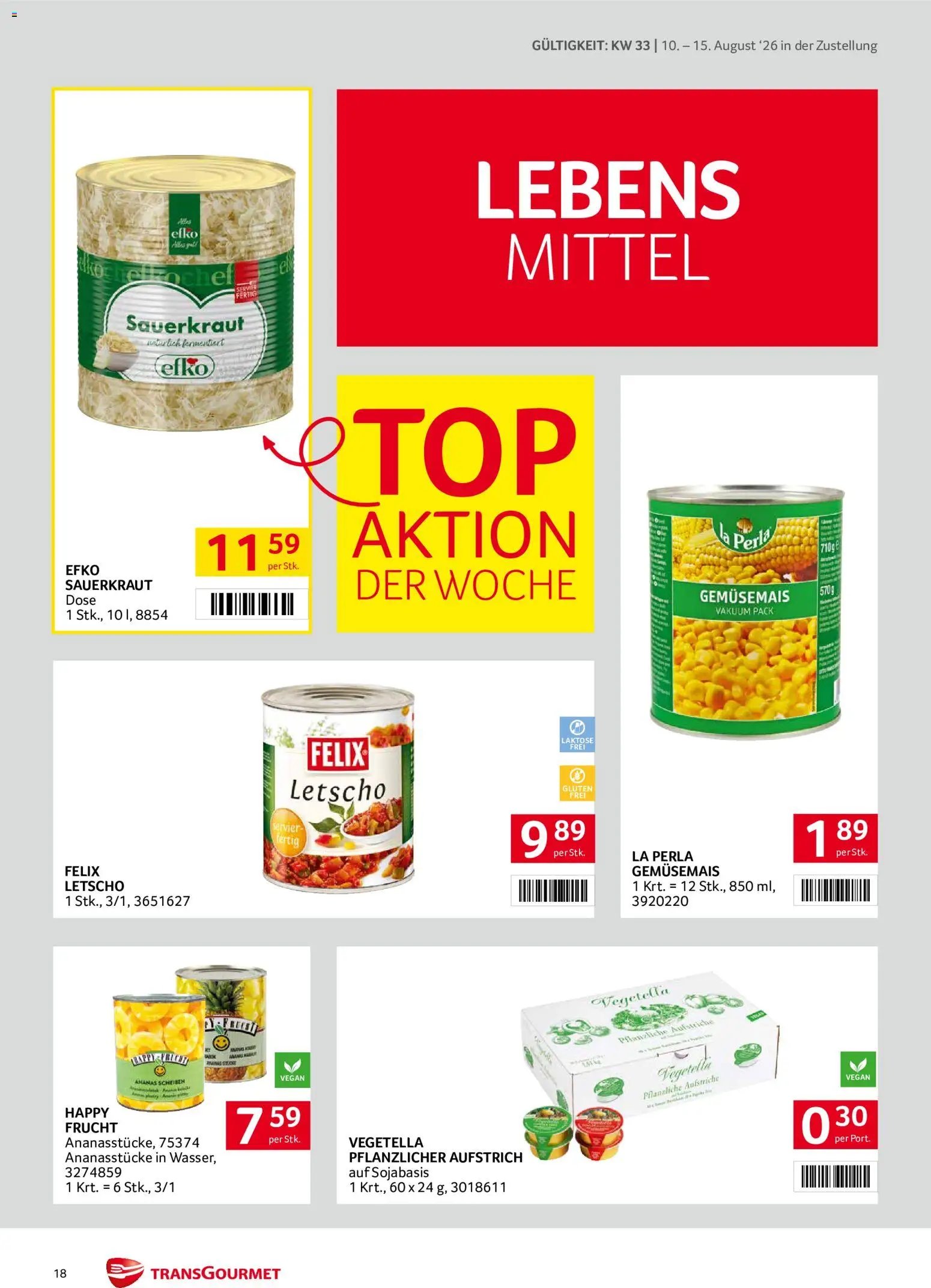 Transgourmet Zustellaktion