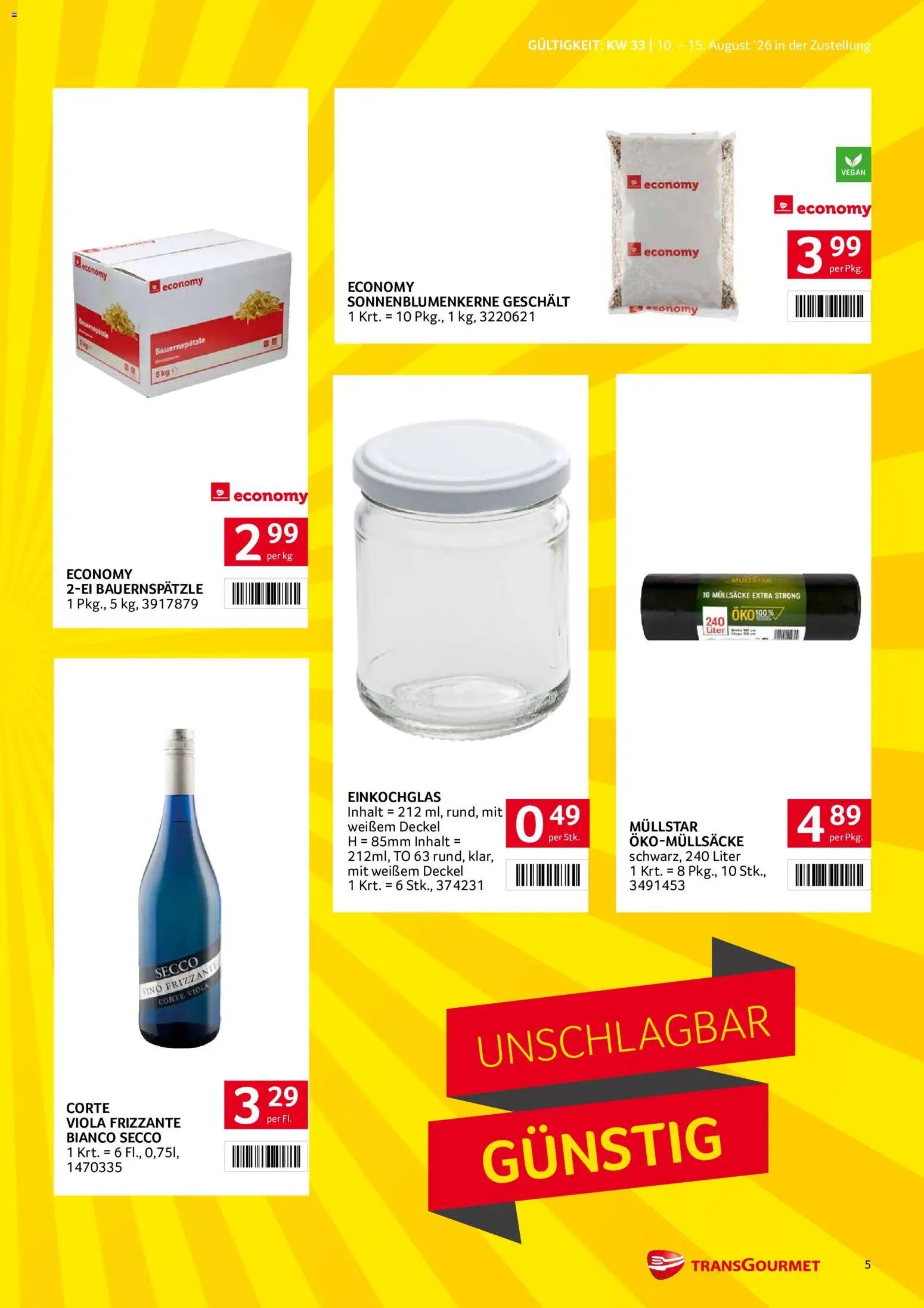 Transgourmet Zustellaktion