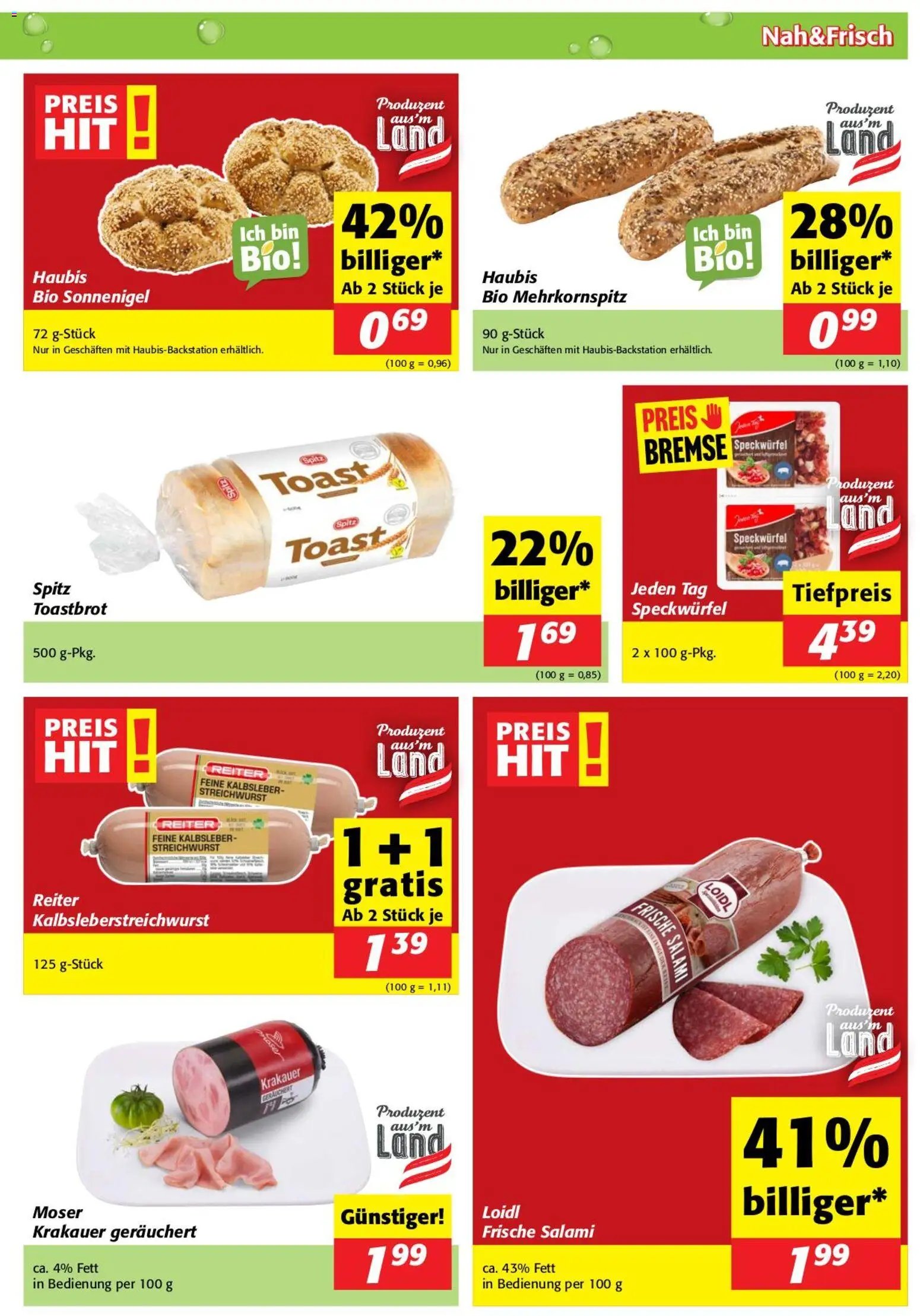 Nah und Frisch Flugblatt