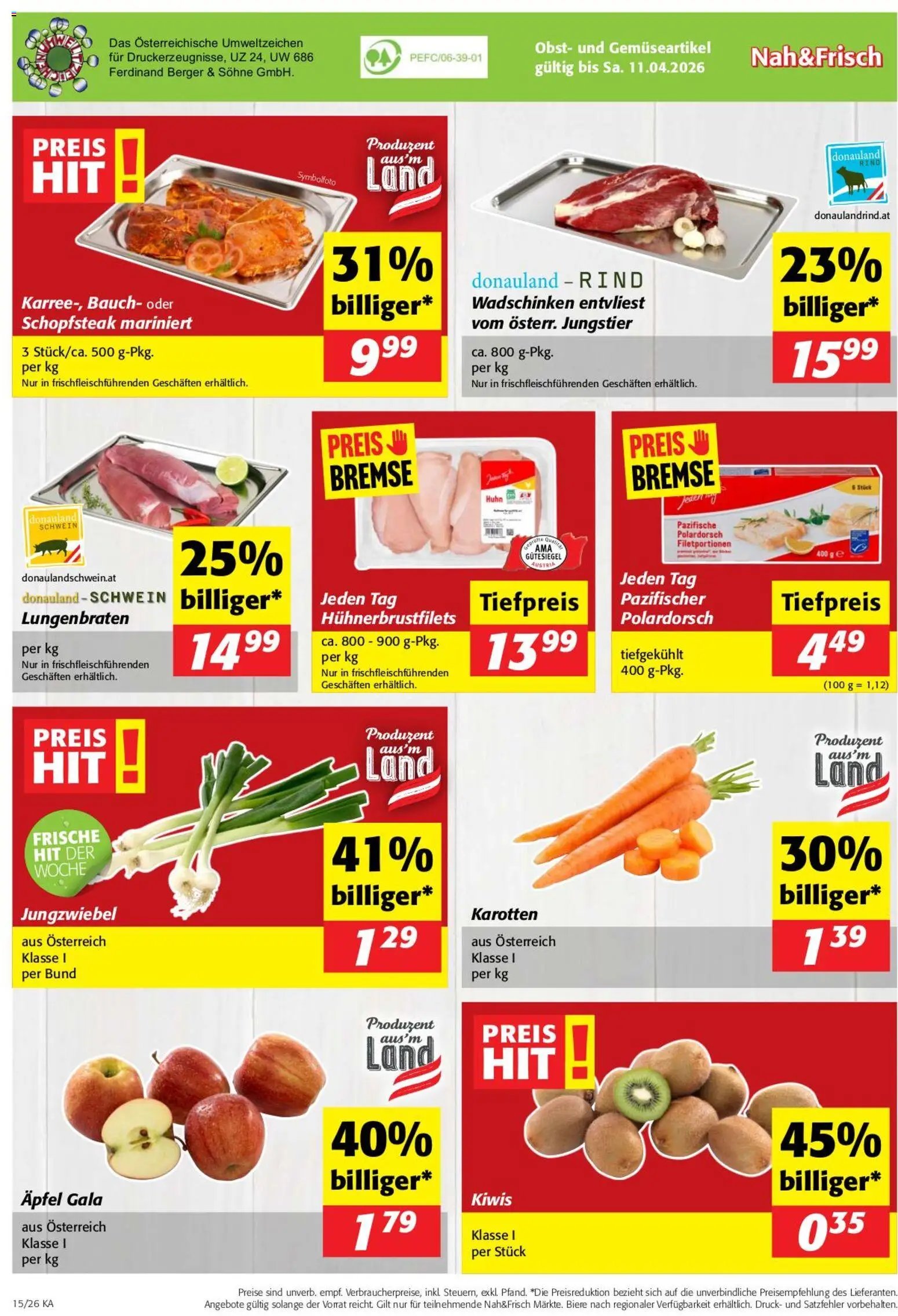 Nah und Frisch Flugblatt