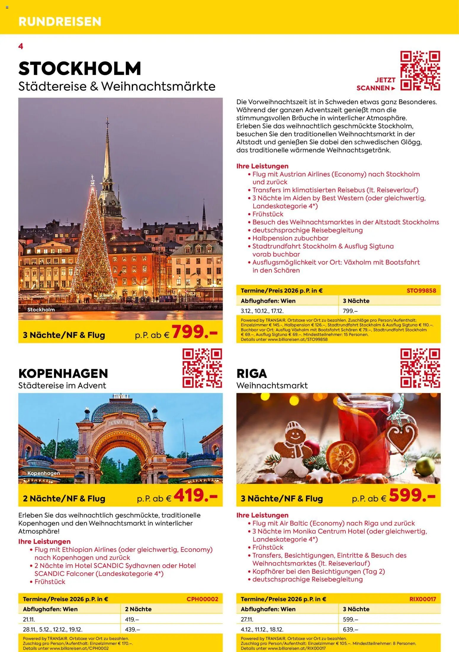 Billa- Billa Reisen Rundreise Highlights 2026/2027