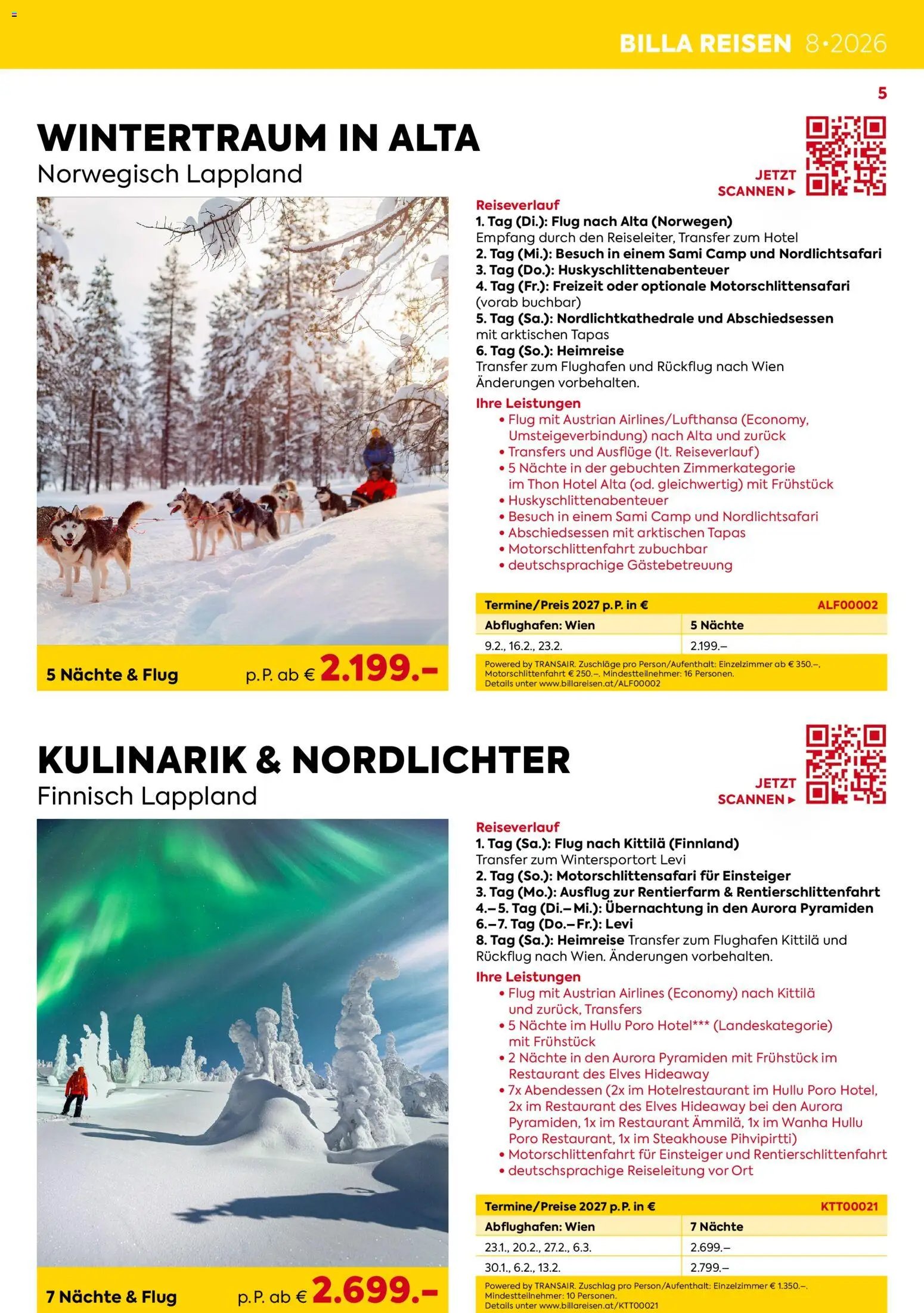 Billa- Billa Reisen Rundreise Highlights 2026/2027