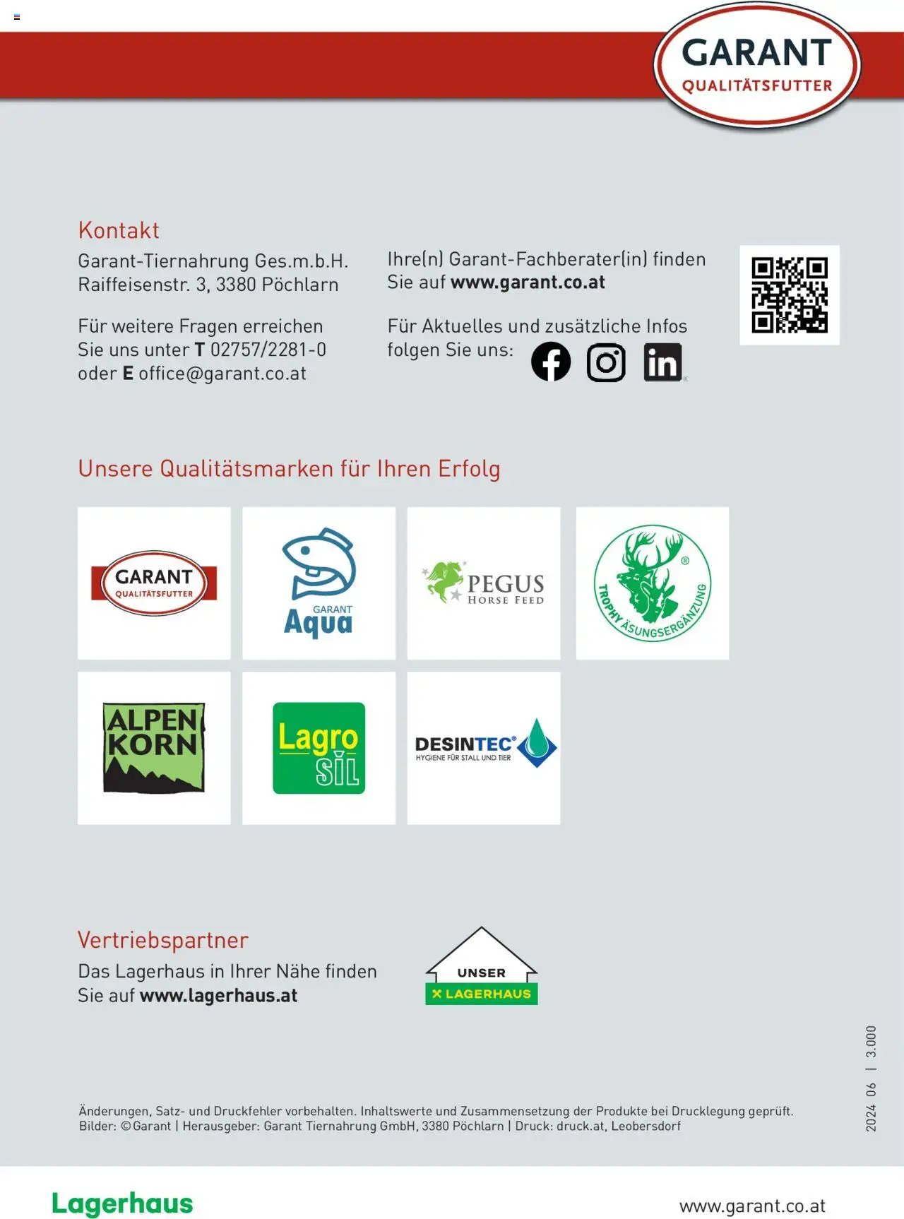 Lagerhaus Qualitätsfutter für Mastrinder