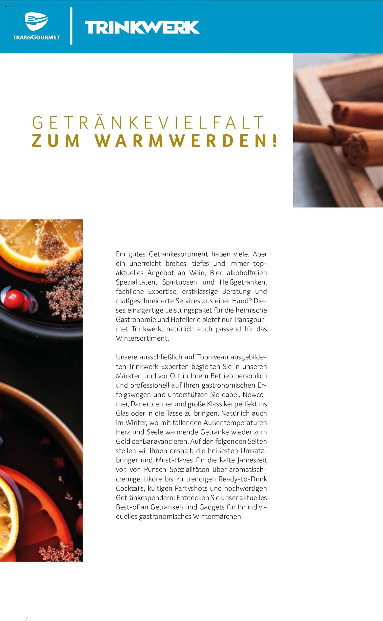 Transgourmet Trinkwerk Winterzeit