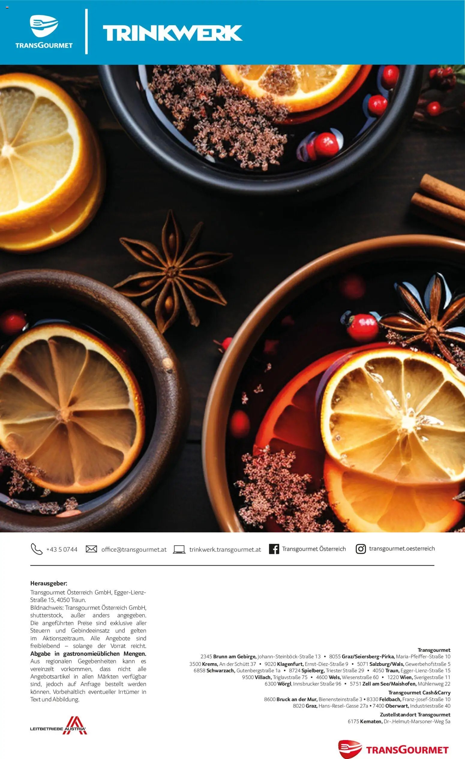 Transgourmet Trinkwerk Winterzeit