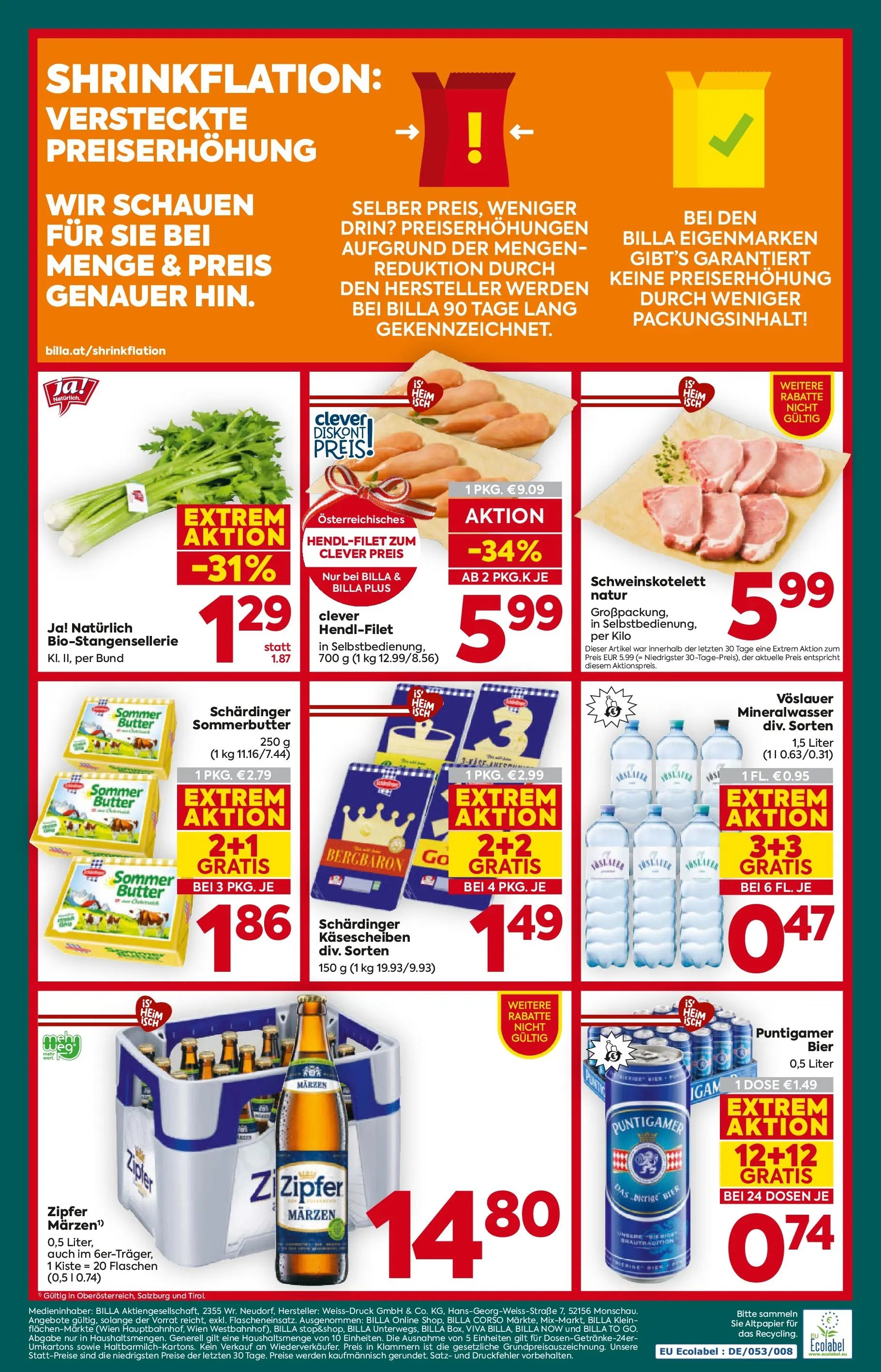 Billa Plus Flugblatt - Oberösterreich