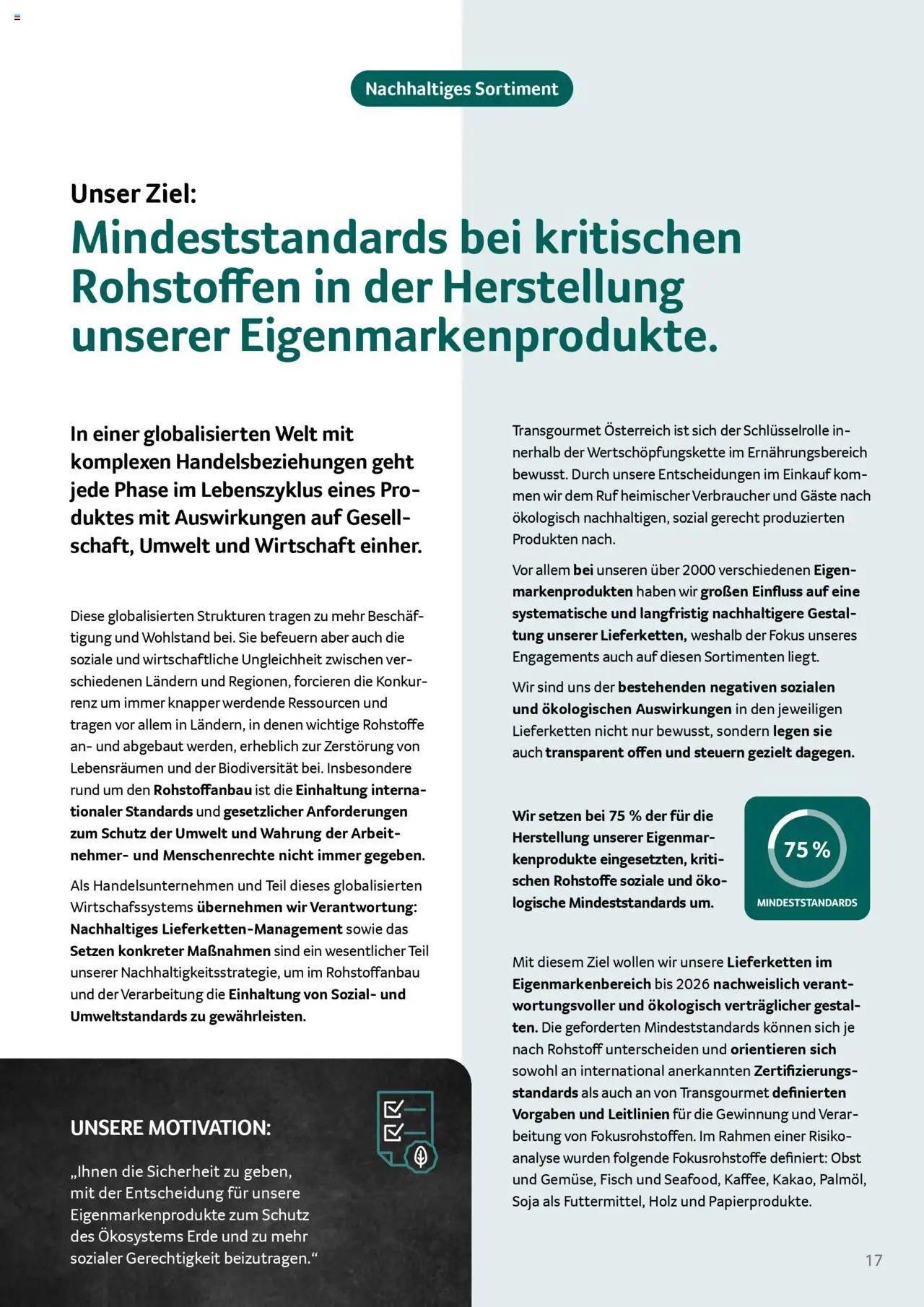 Transgourmet Taten statt Worte