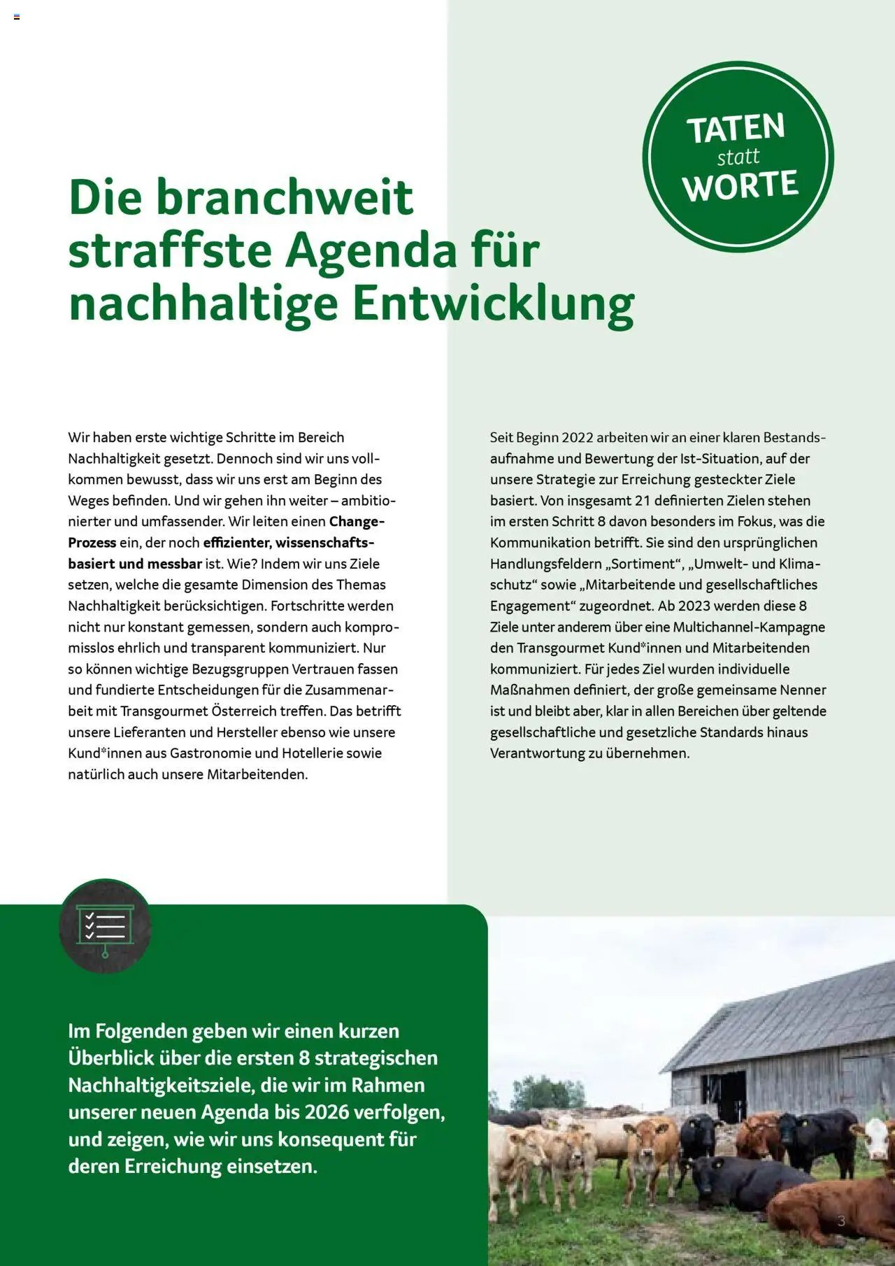 Transgourmet Taten statt Worte