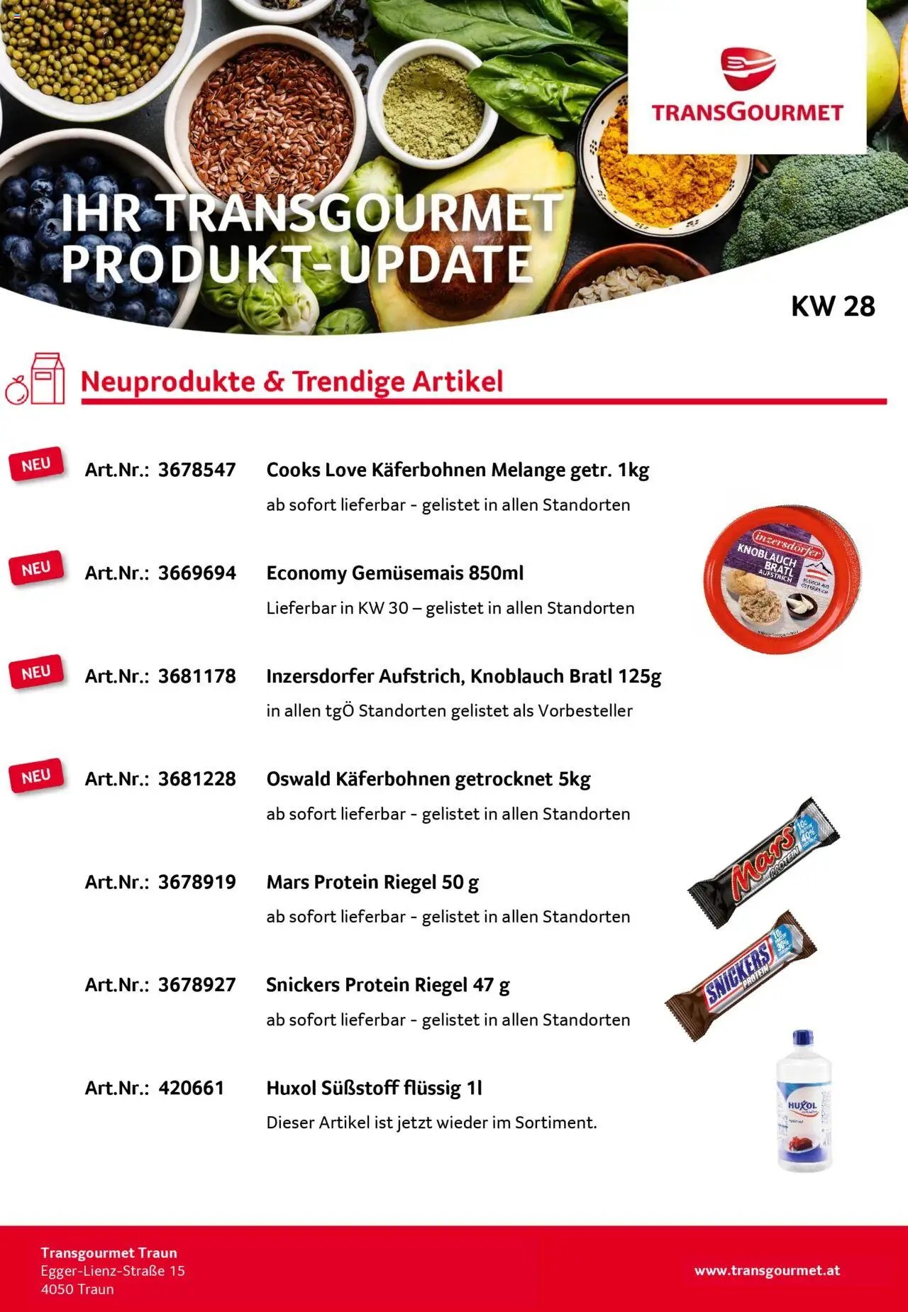 Transgourmet Produkt-Update