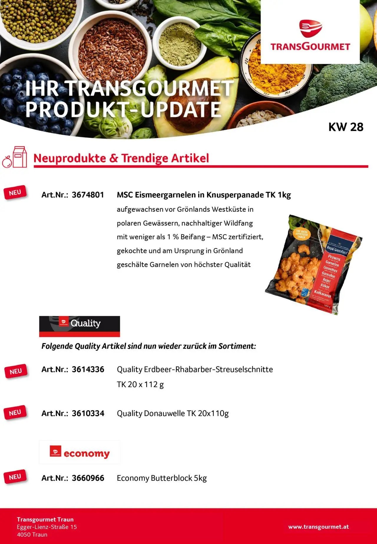 Transgourmet Produkt-Update