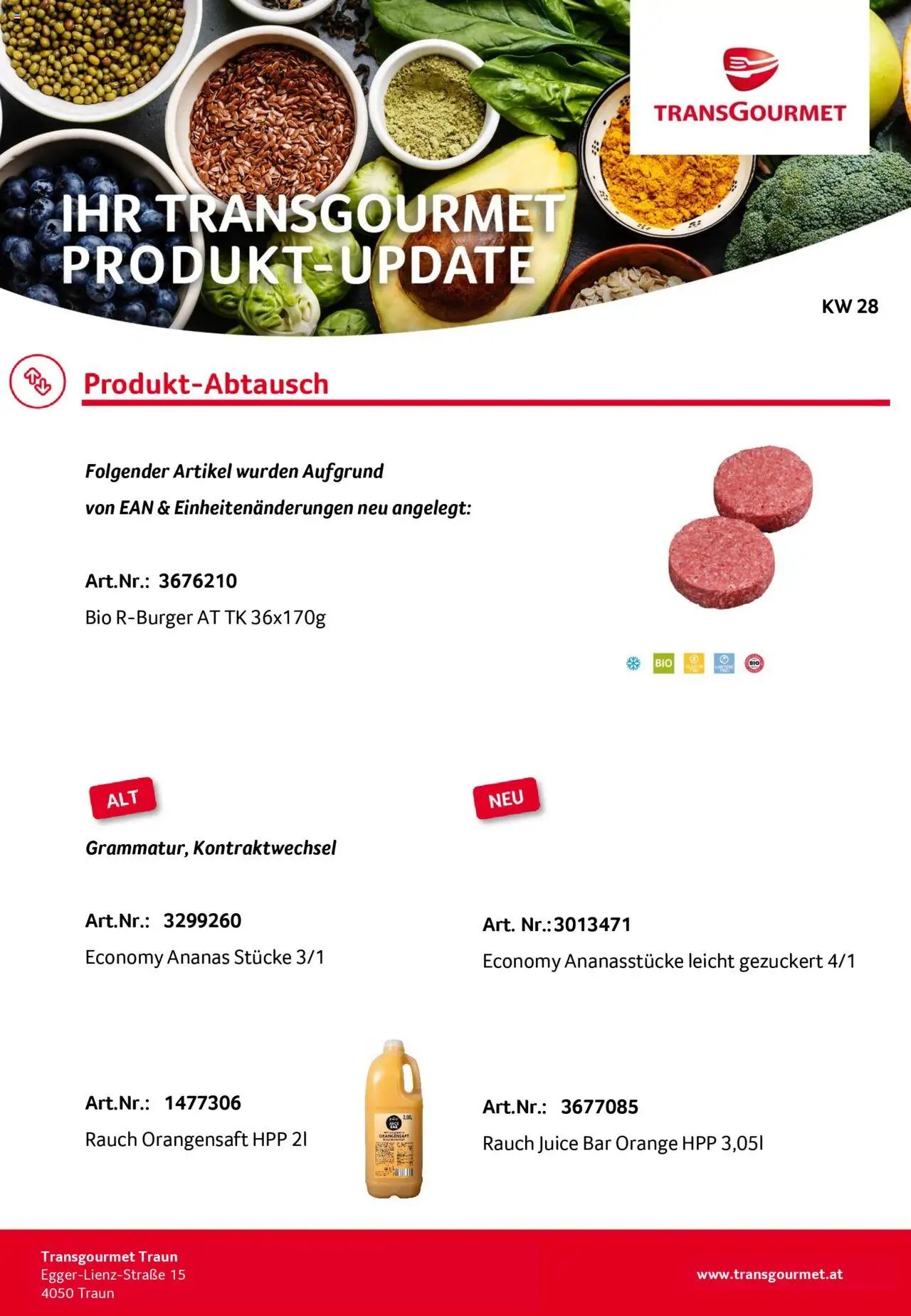 Transgourmet Produkt-Update