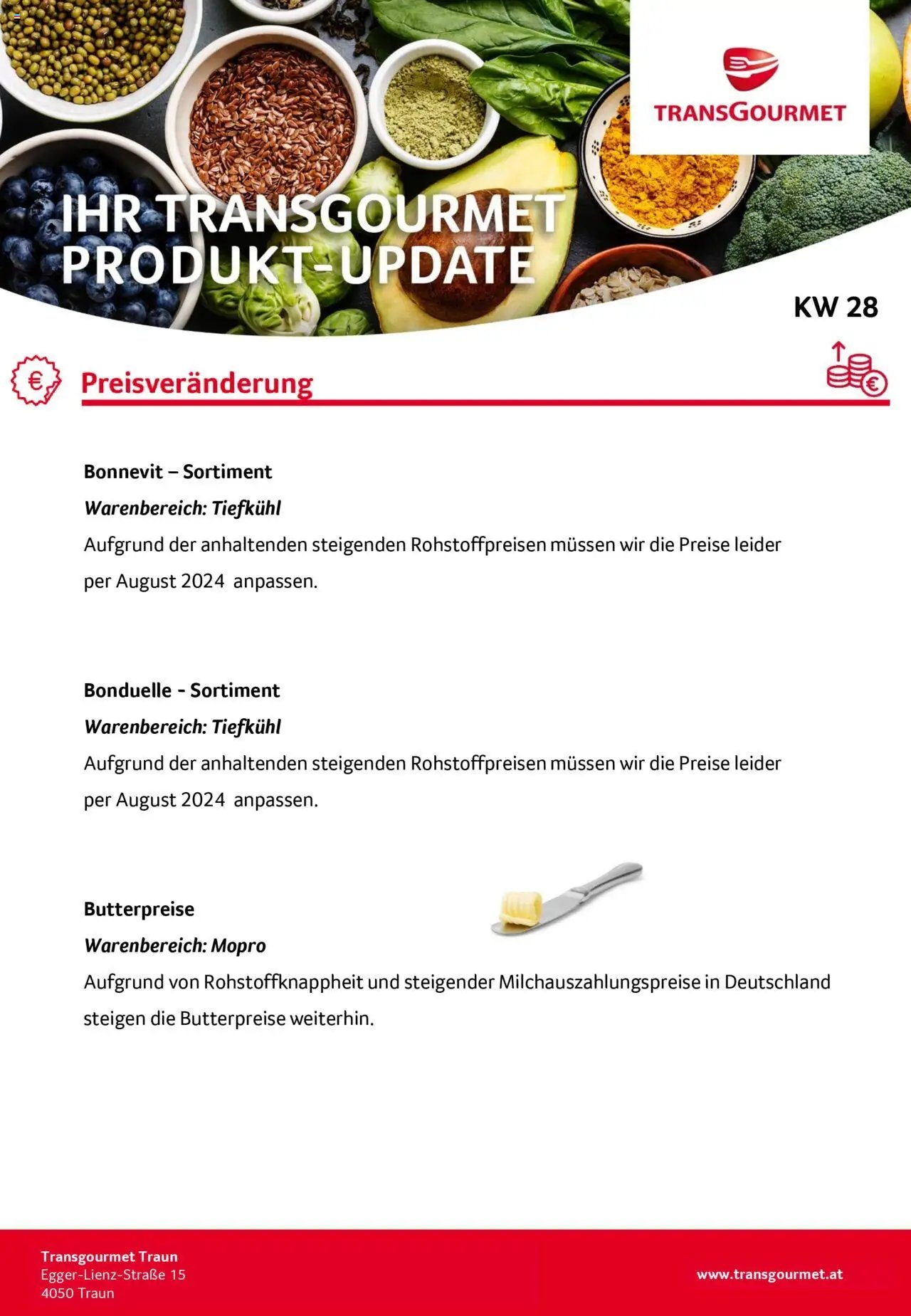 Transgourmet Produkt-Update