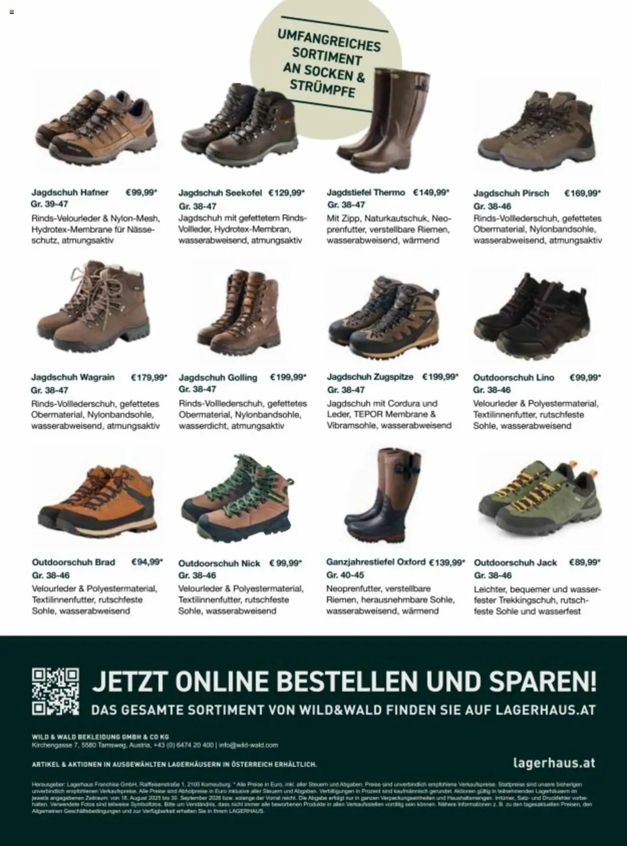 Lagerhaus Jagd- & Outdoorbekleidung Herbst/Winter 2025/2026