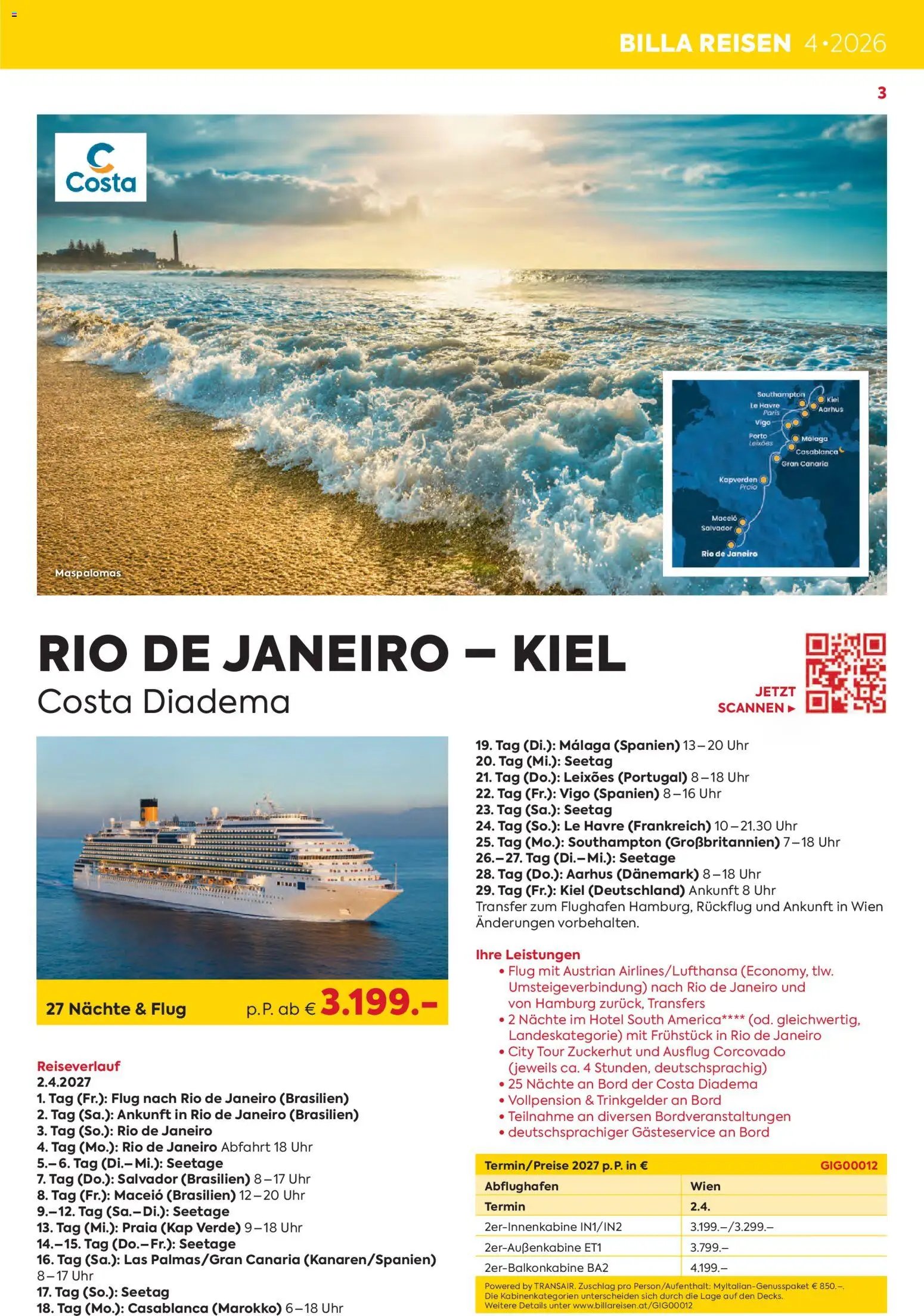 Billa - Billa Reise Kreuzfahrten Highlights