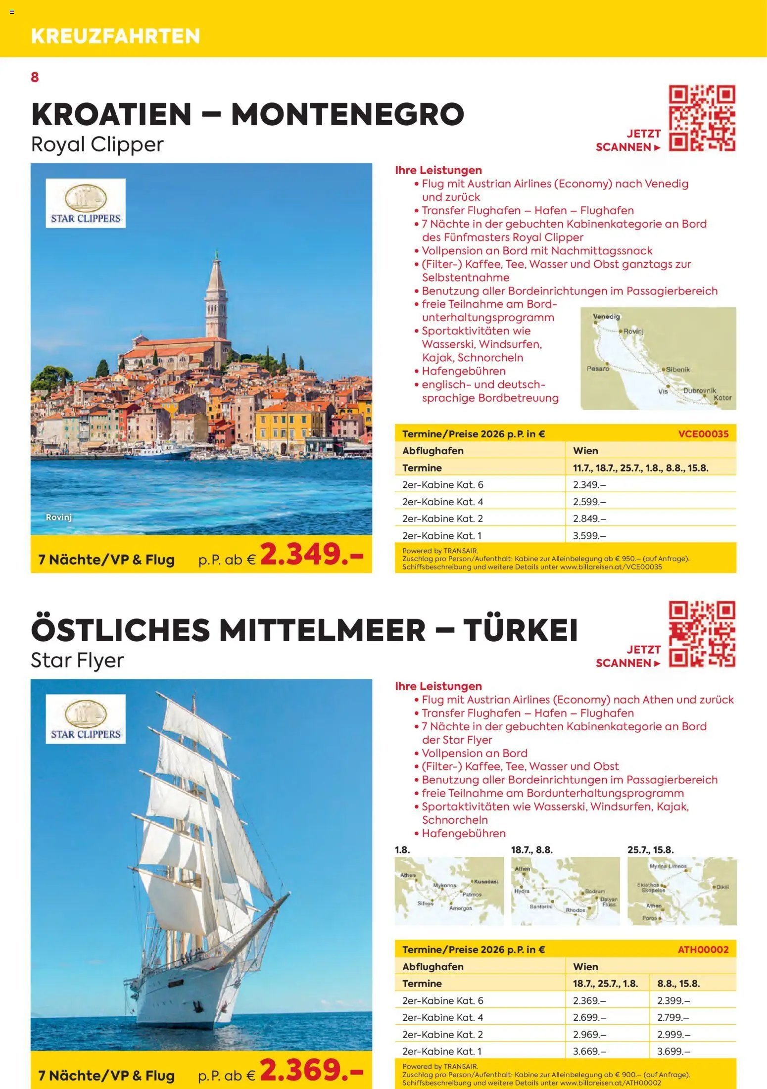 Billa - Billa Reise Kreuzfahrten Highlights