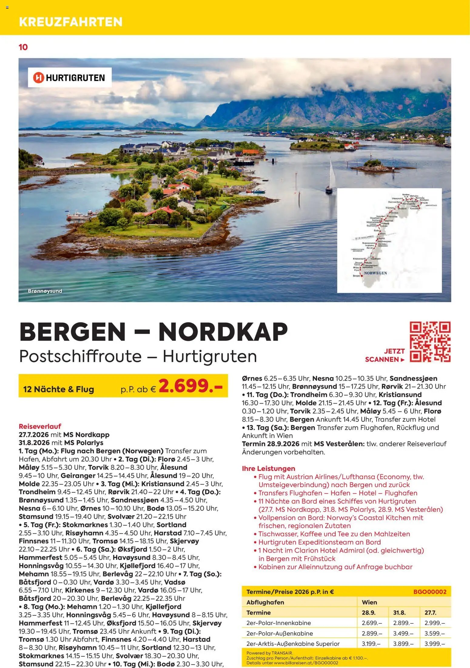 Billa - Billa Reise Kreuzfahrten Highlights