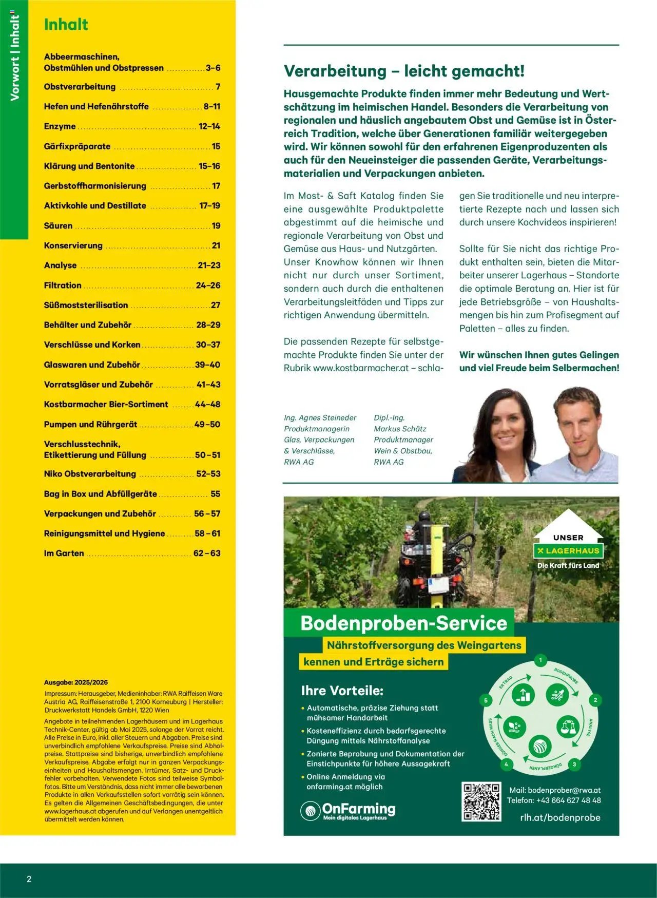 Lagerhaus Katalog Most & Saft