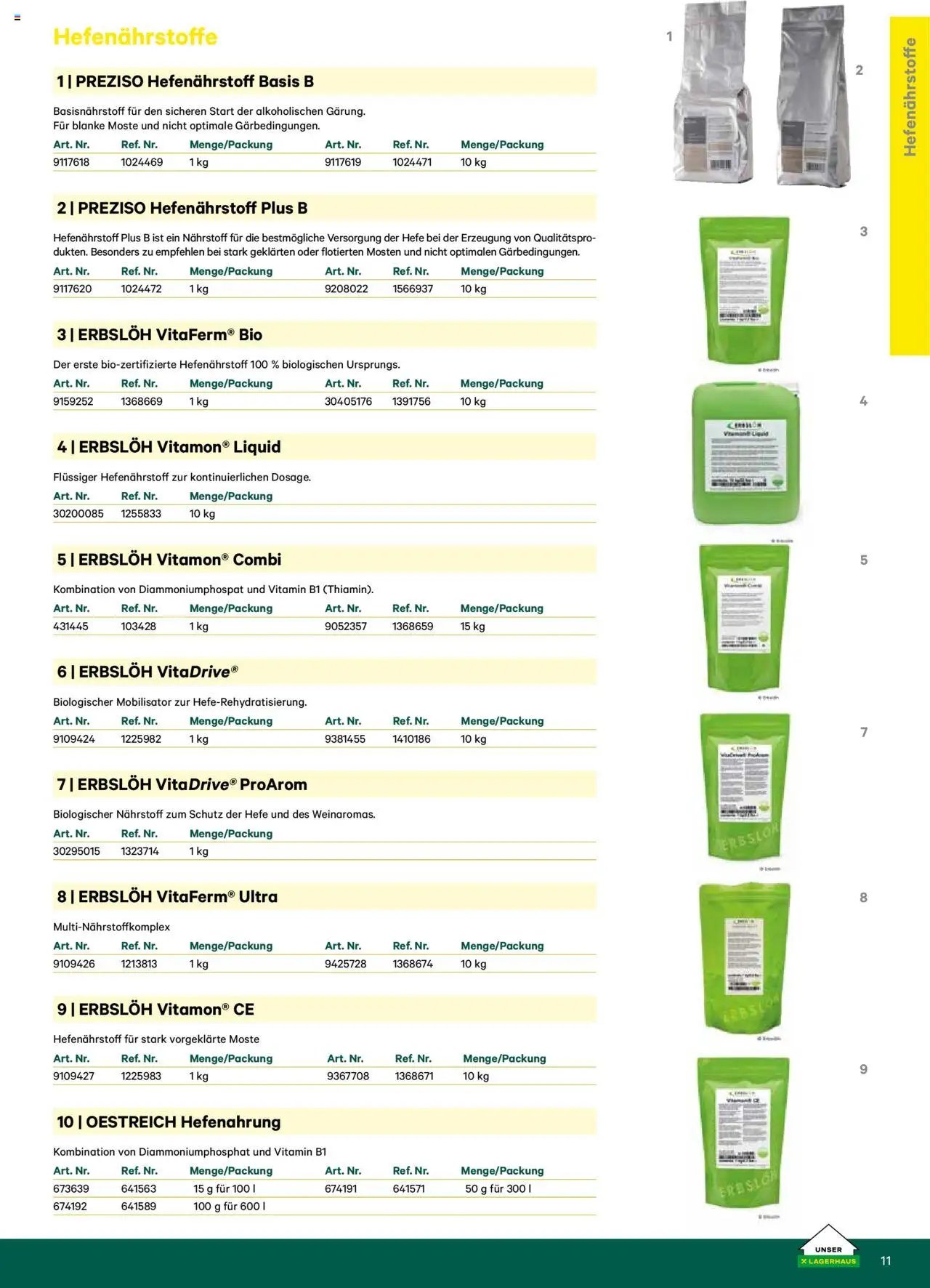 Lagerhaus Katalog Most & Saft
