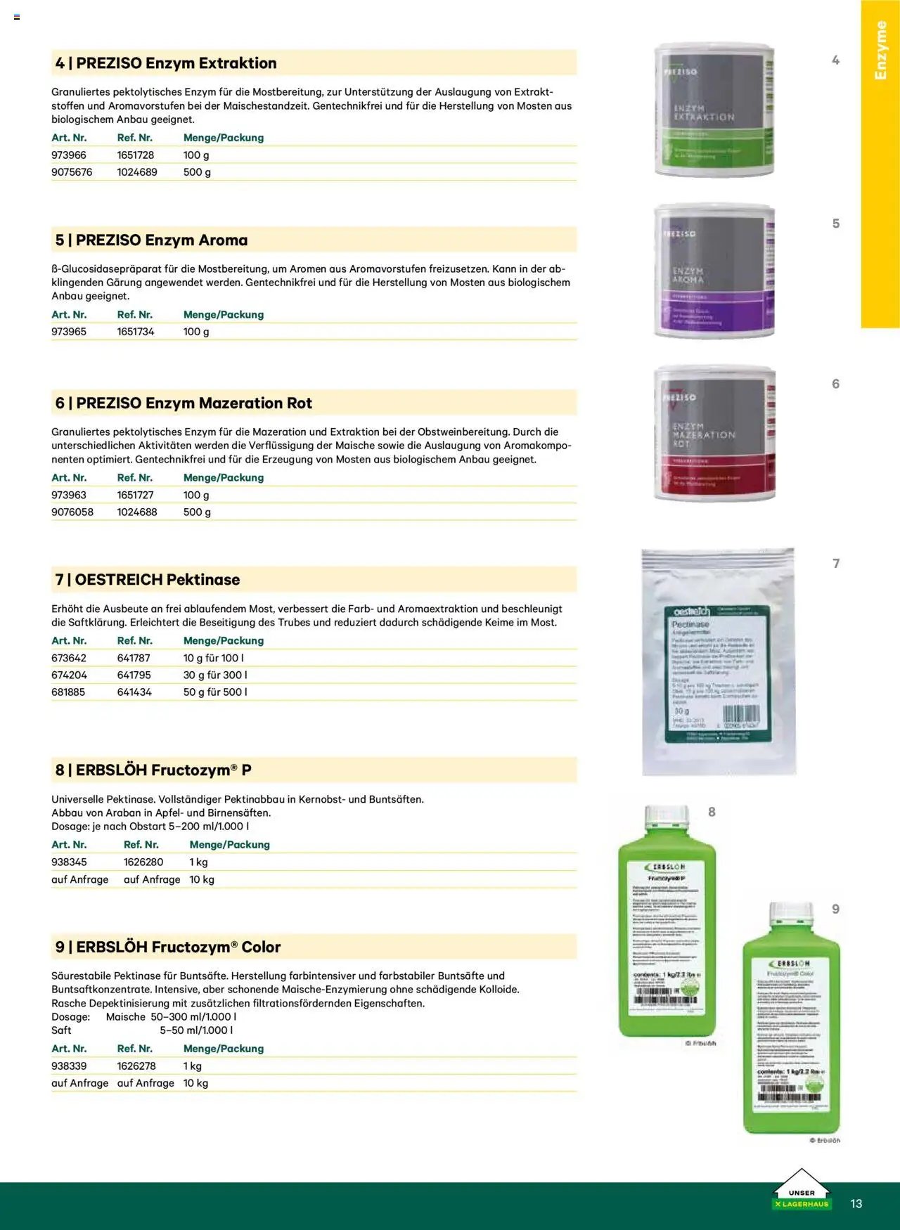 Lagerhaus Katalog Most & Saft