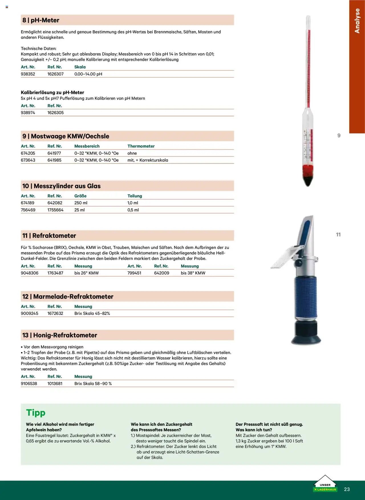 Lagerhaus Katalog Most & Saft