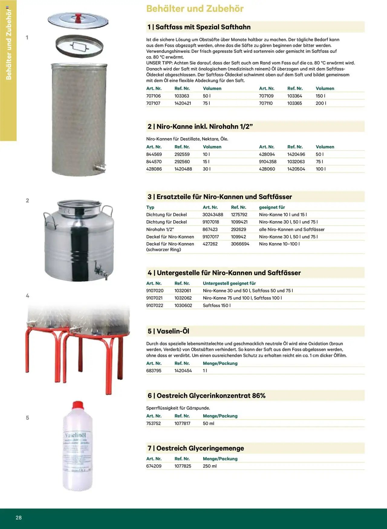 Lagerhaus Katalog Most & Saft